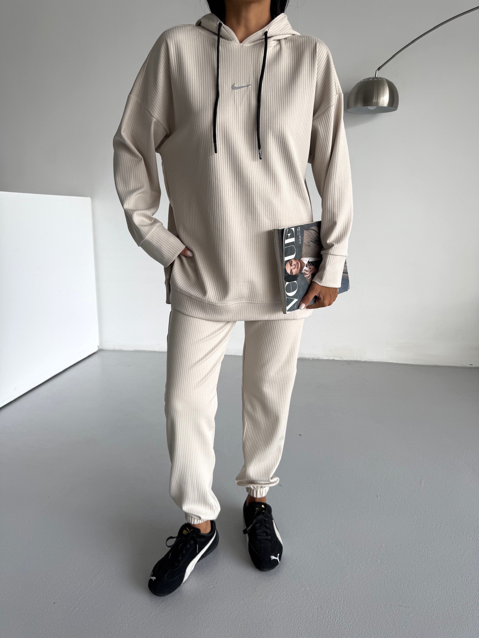 Oversize Fitilli Eşofman Takım 