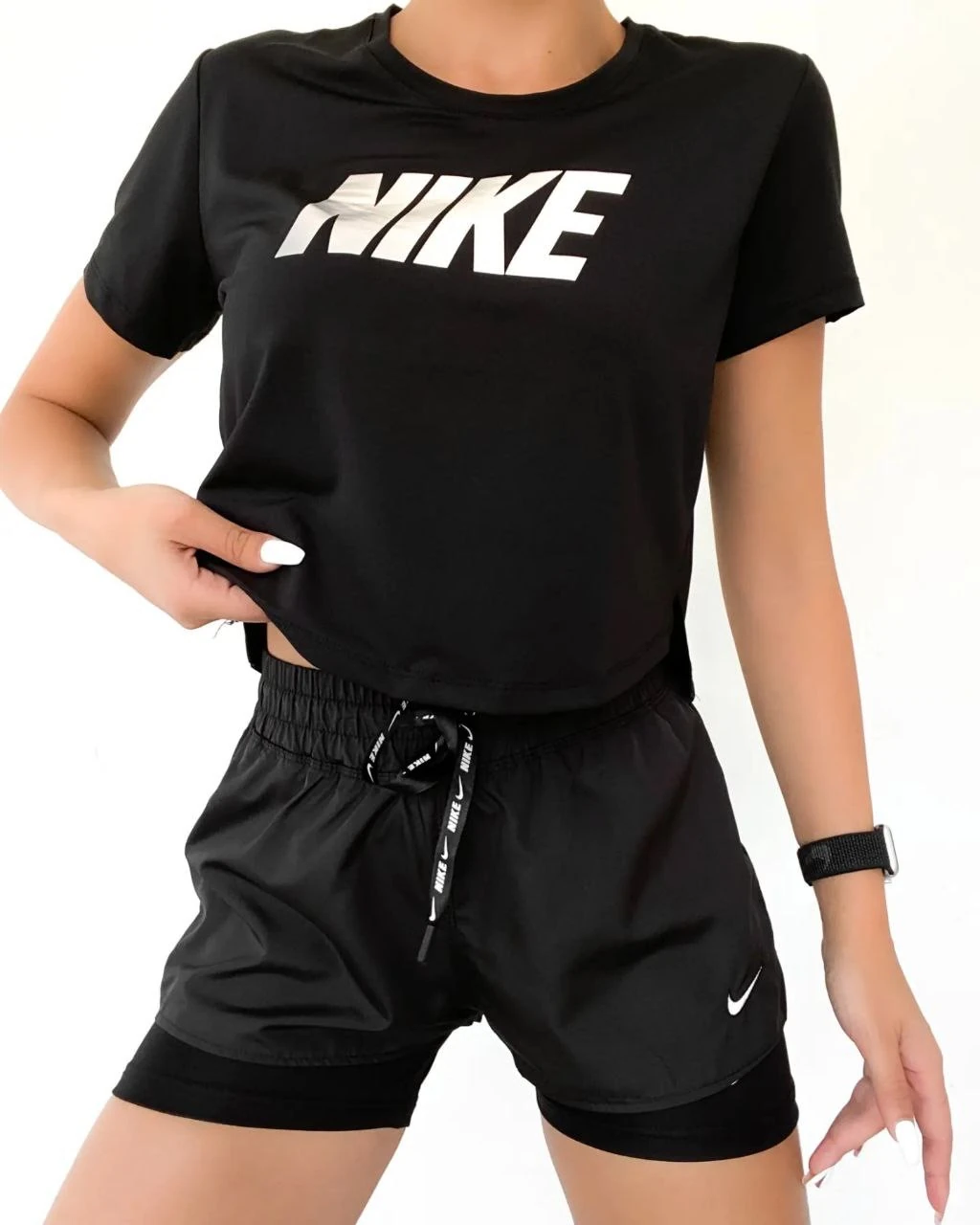 Reflektör Tshirt Tayt Şort Takım 