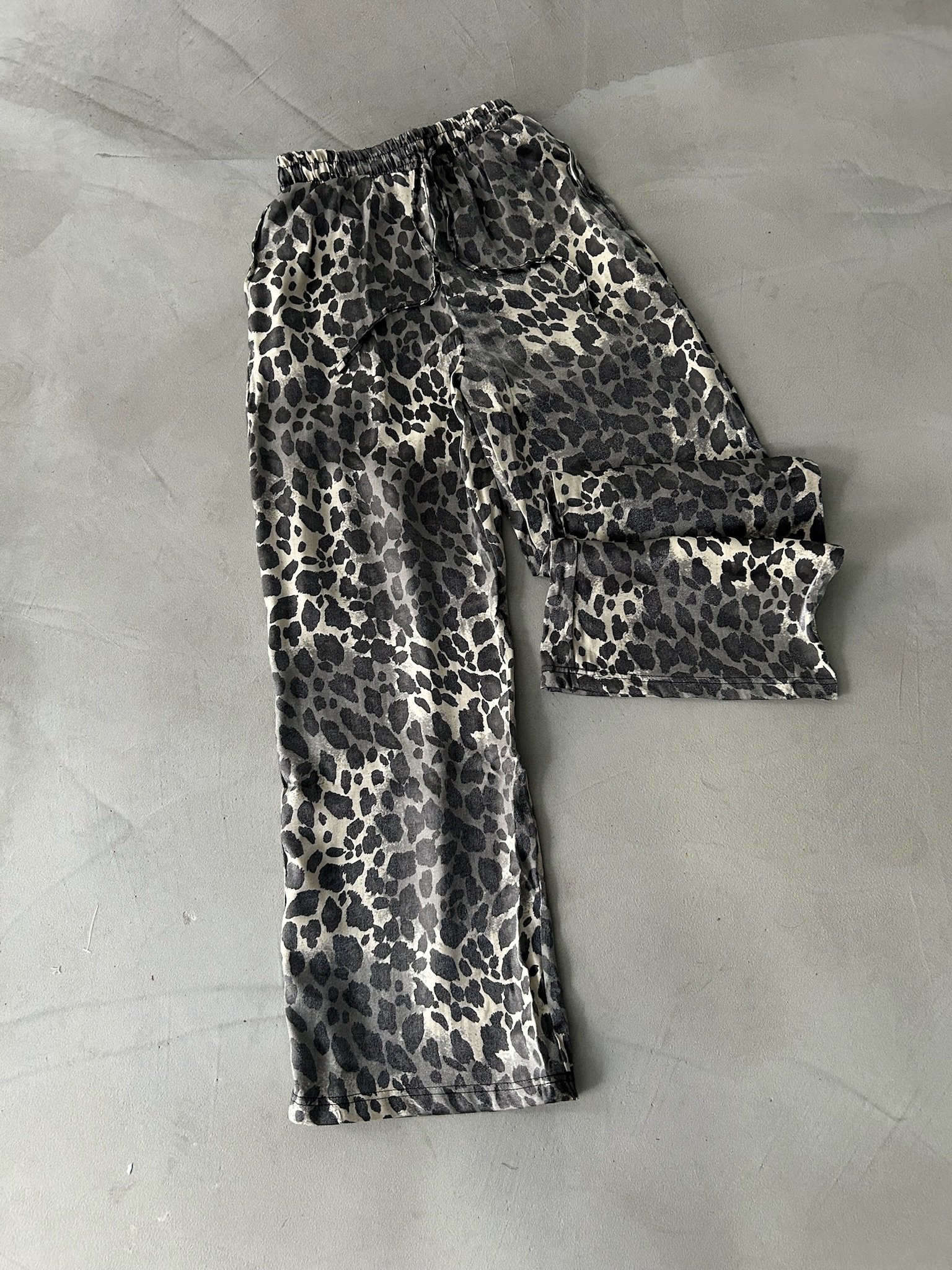 Leopar Saten Pantolon 