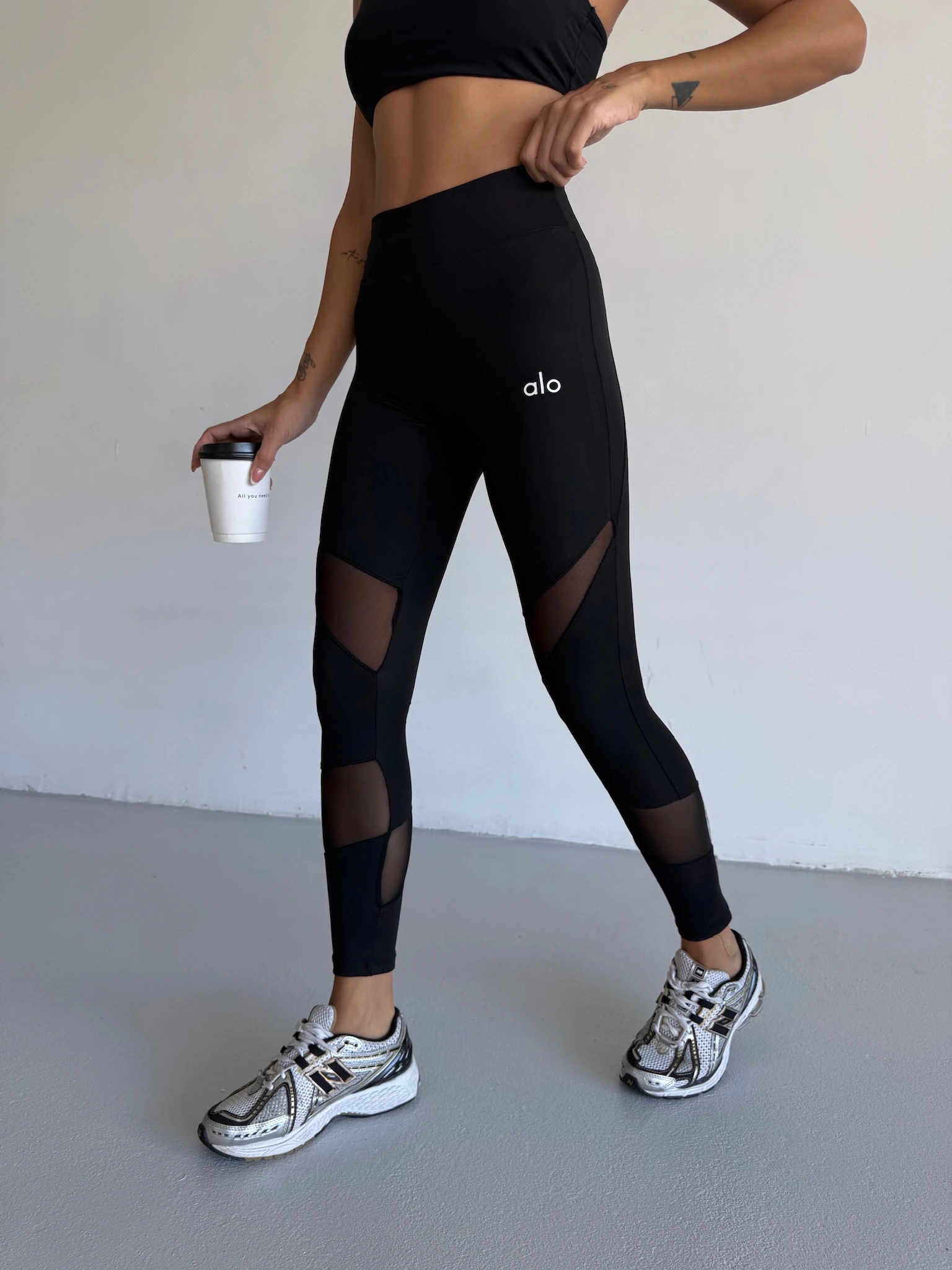 Alo Çapraz Tüllü Tayt