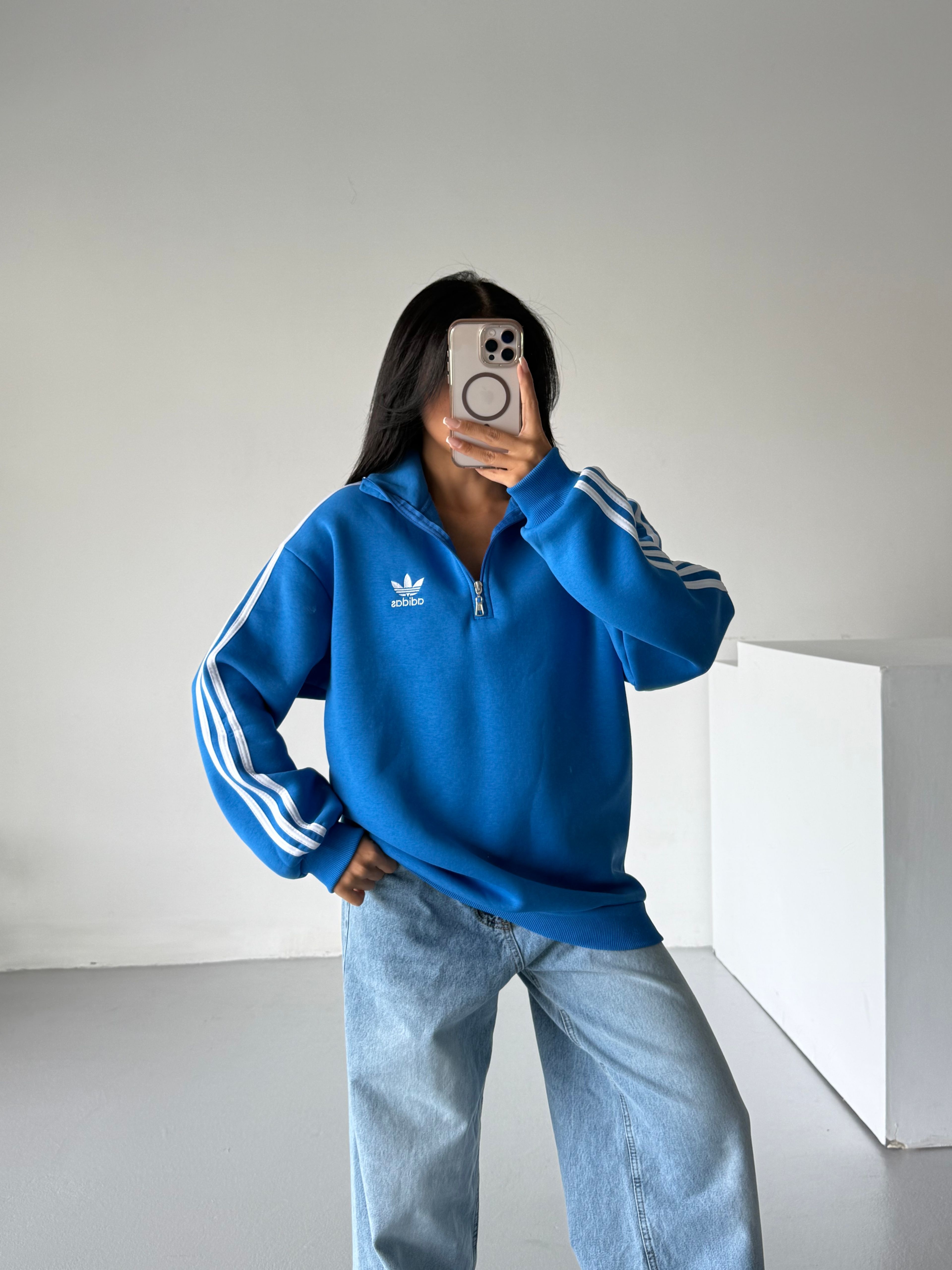 Saks Fermuarlı Sweatshirt