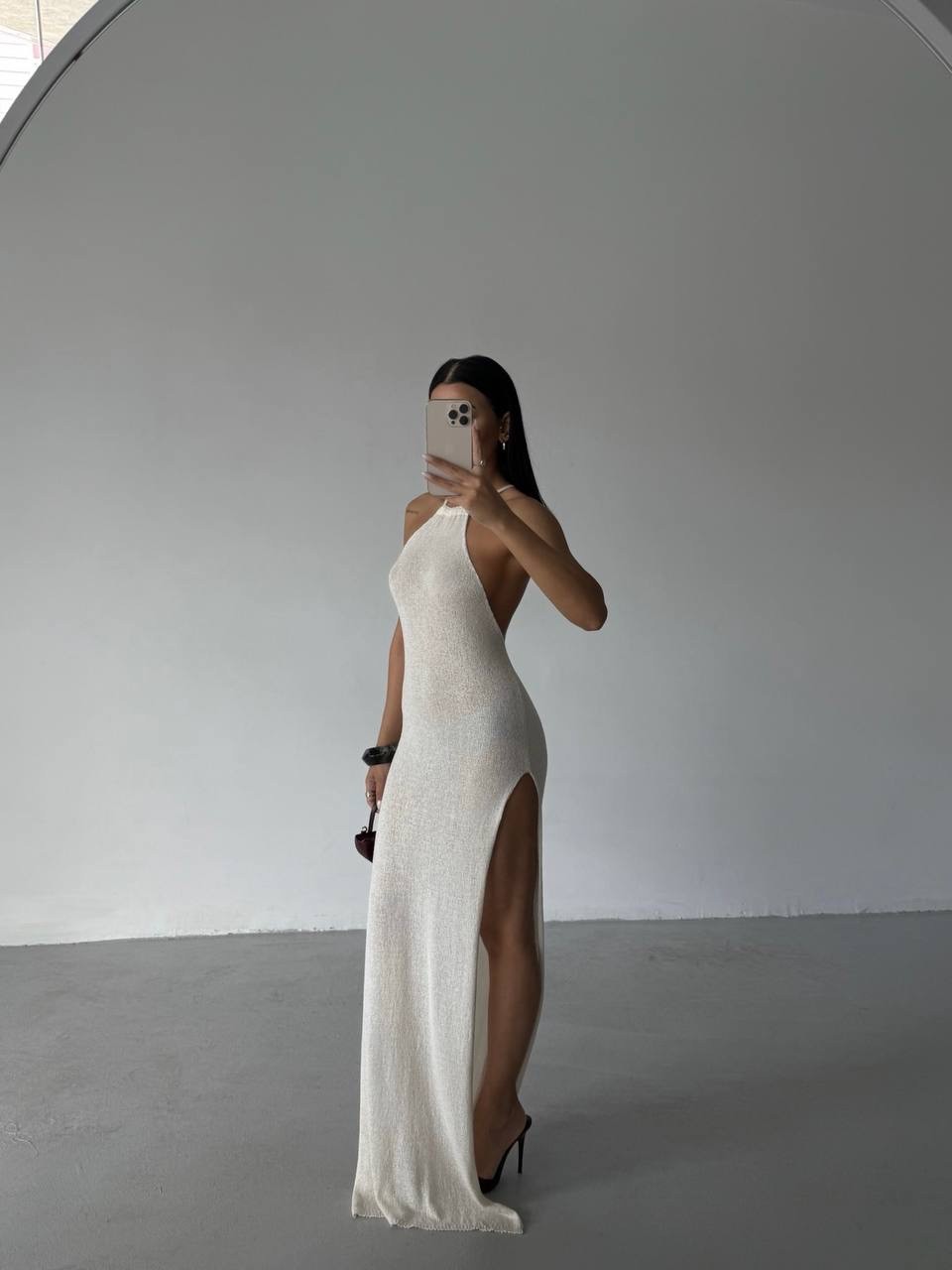 Çift Yırtmaçlı Dokulu Maxi Preo