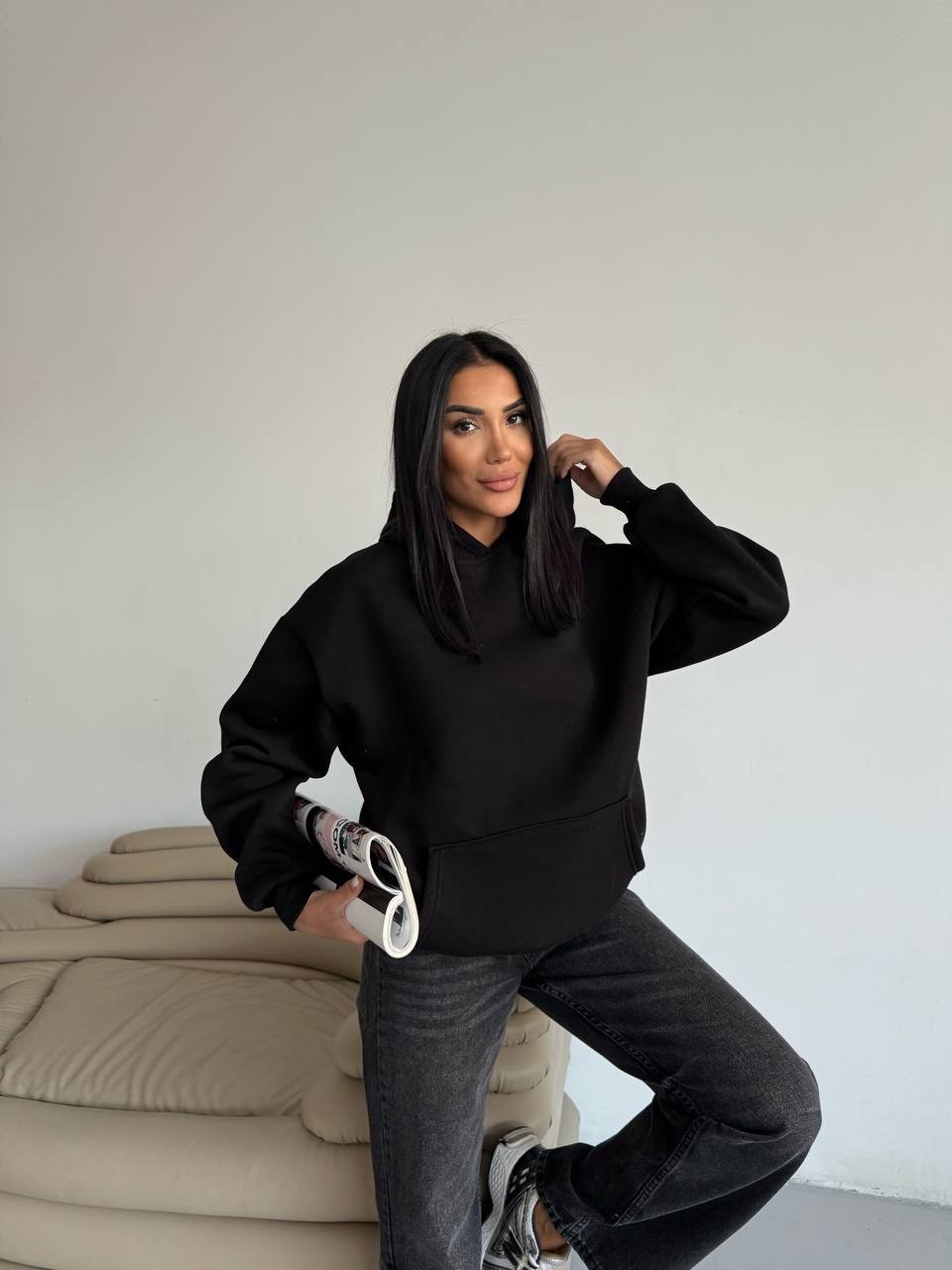 3 iplik Polarlı Sweatshirt