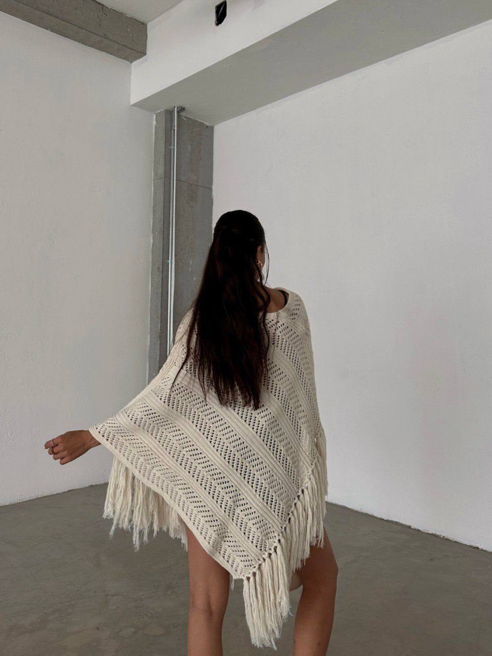 Tassel Knitwear Poncho