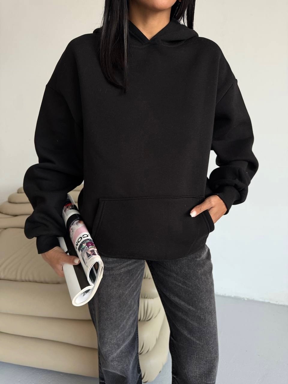 3 iplik Polarlı Sweatshirt