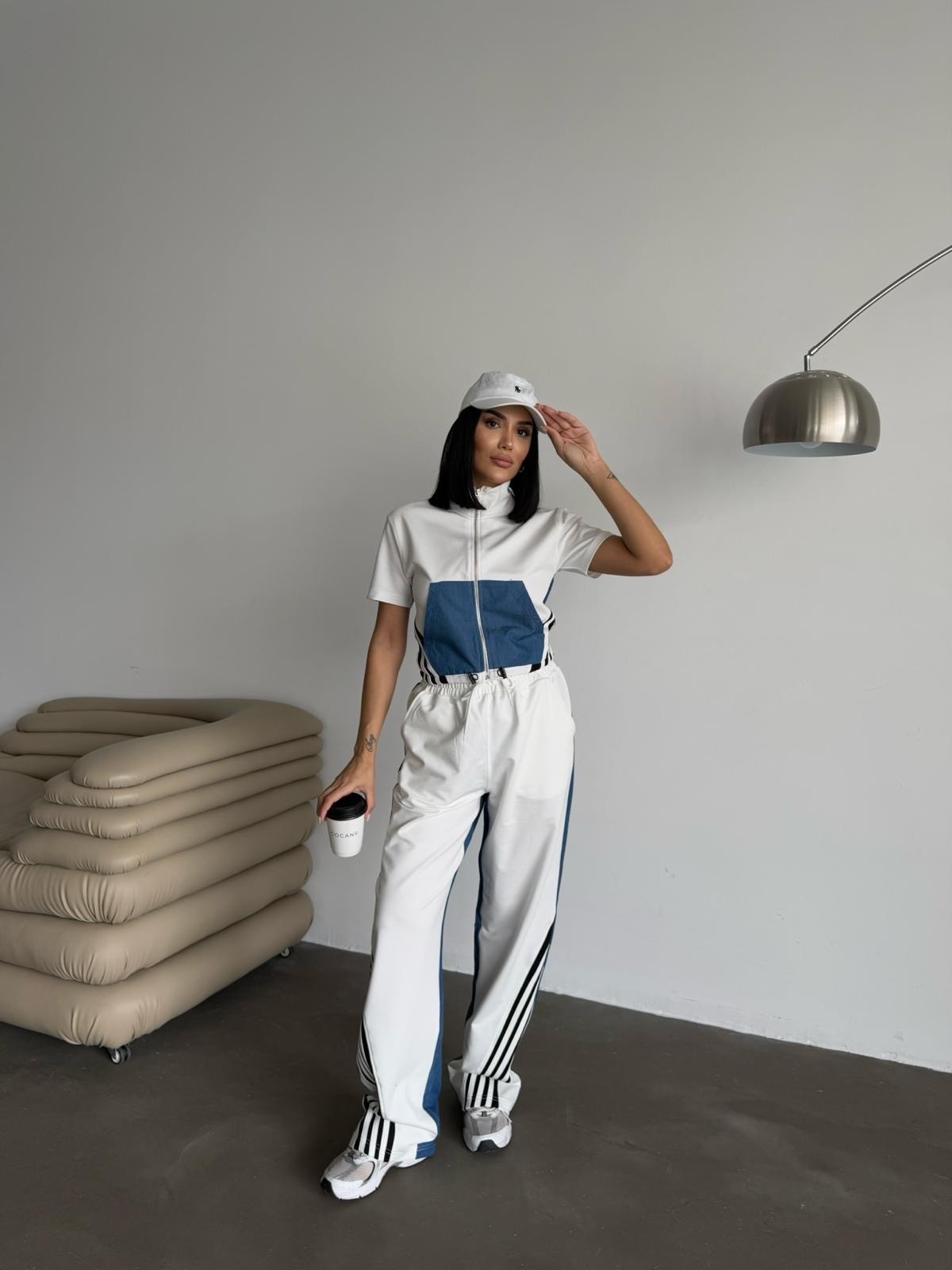 Denim Garnili İkili Takım 