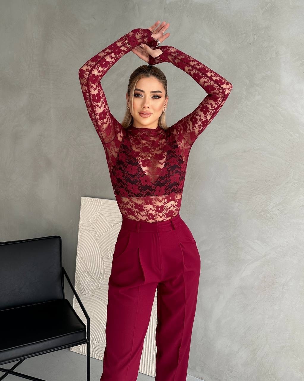 Transparan Dantel Bodysuit