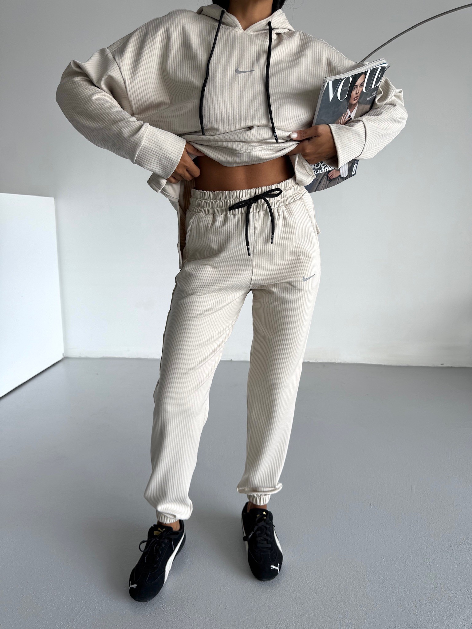 Oversize Fitilli Eşofman Takım 