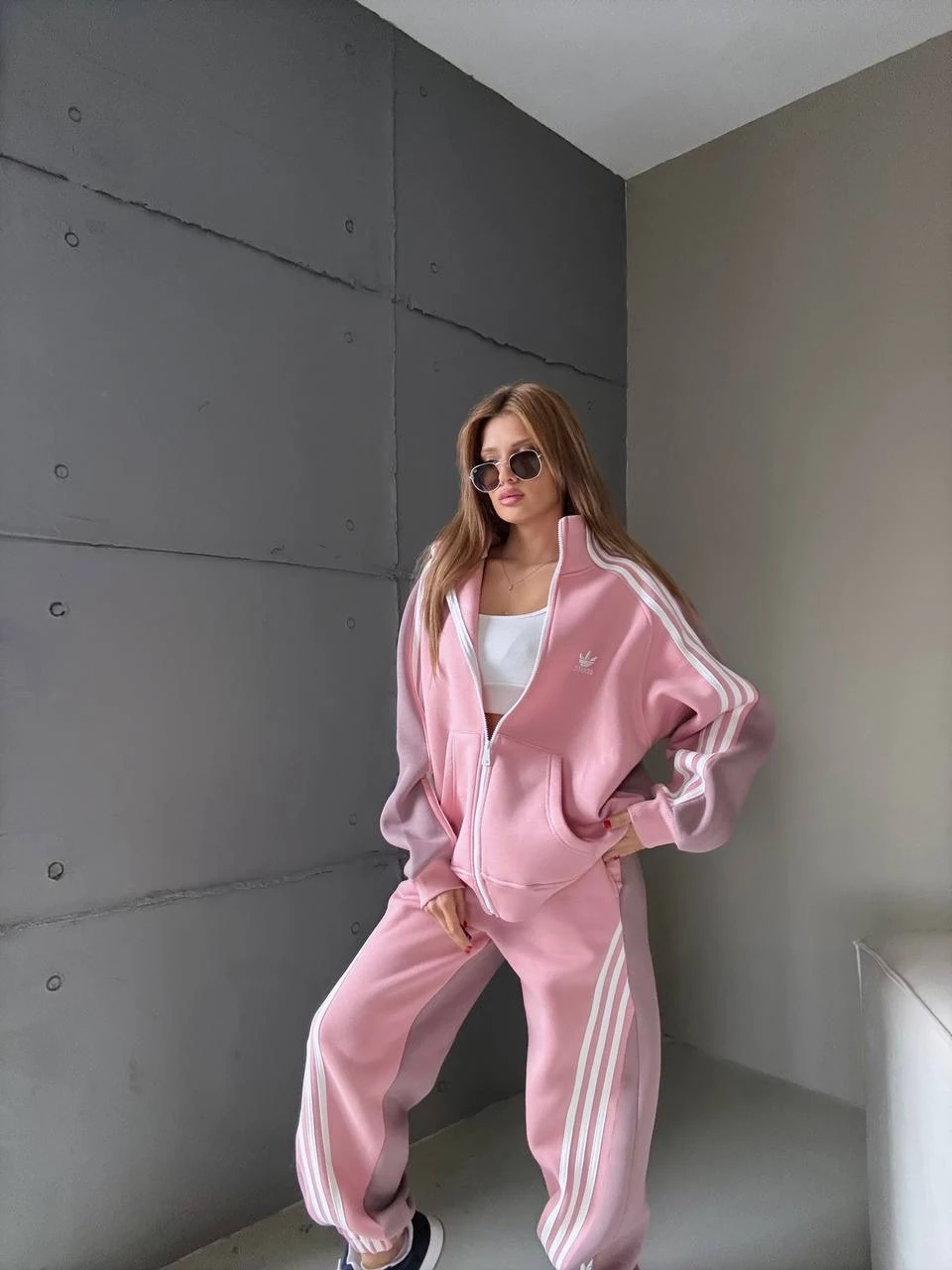 3 İplik Parçalı Oversize Eşofman Takım 