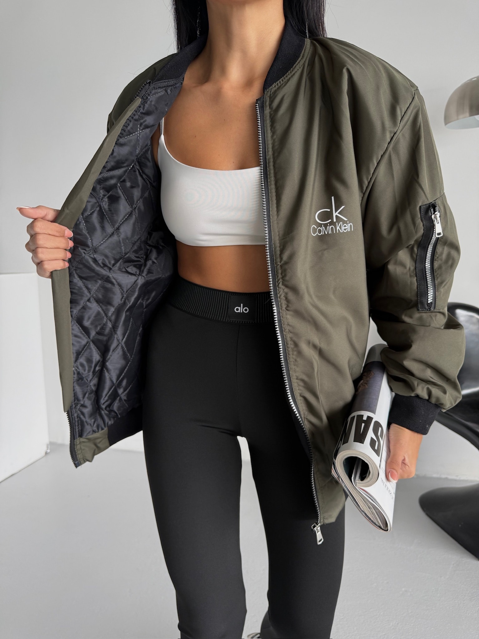 Ribanalı Bomber Ceket