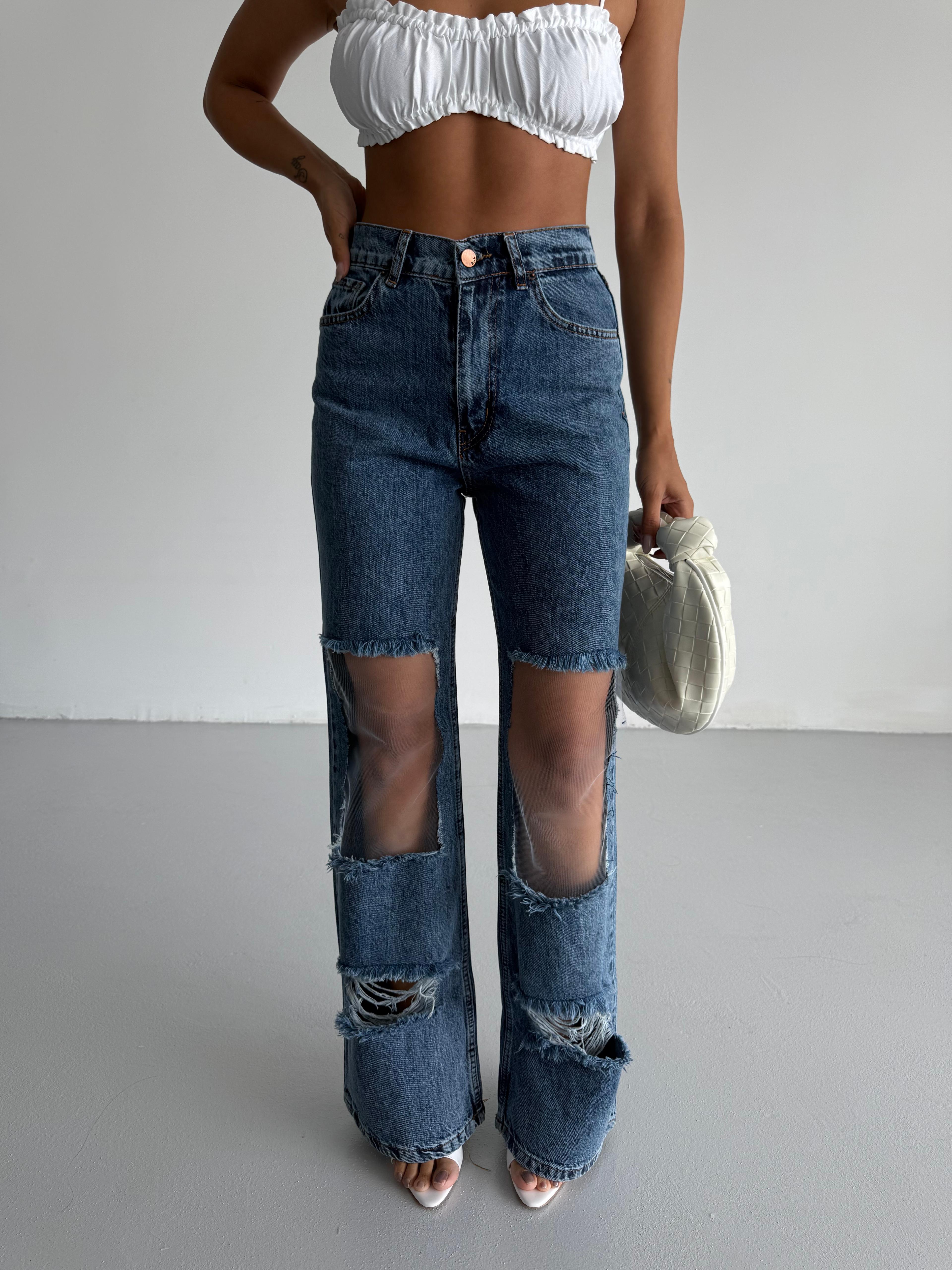 Tül Detay Jean