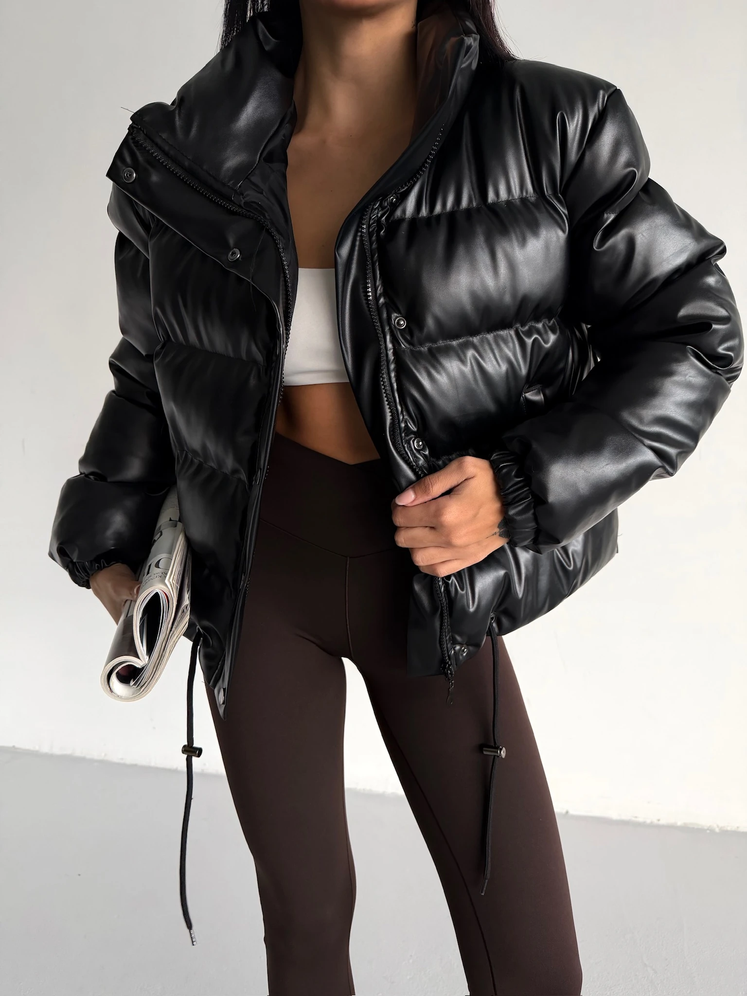 Belma Deri Şişme Mont