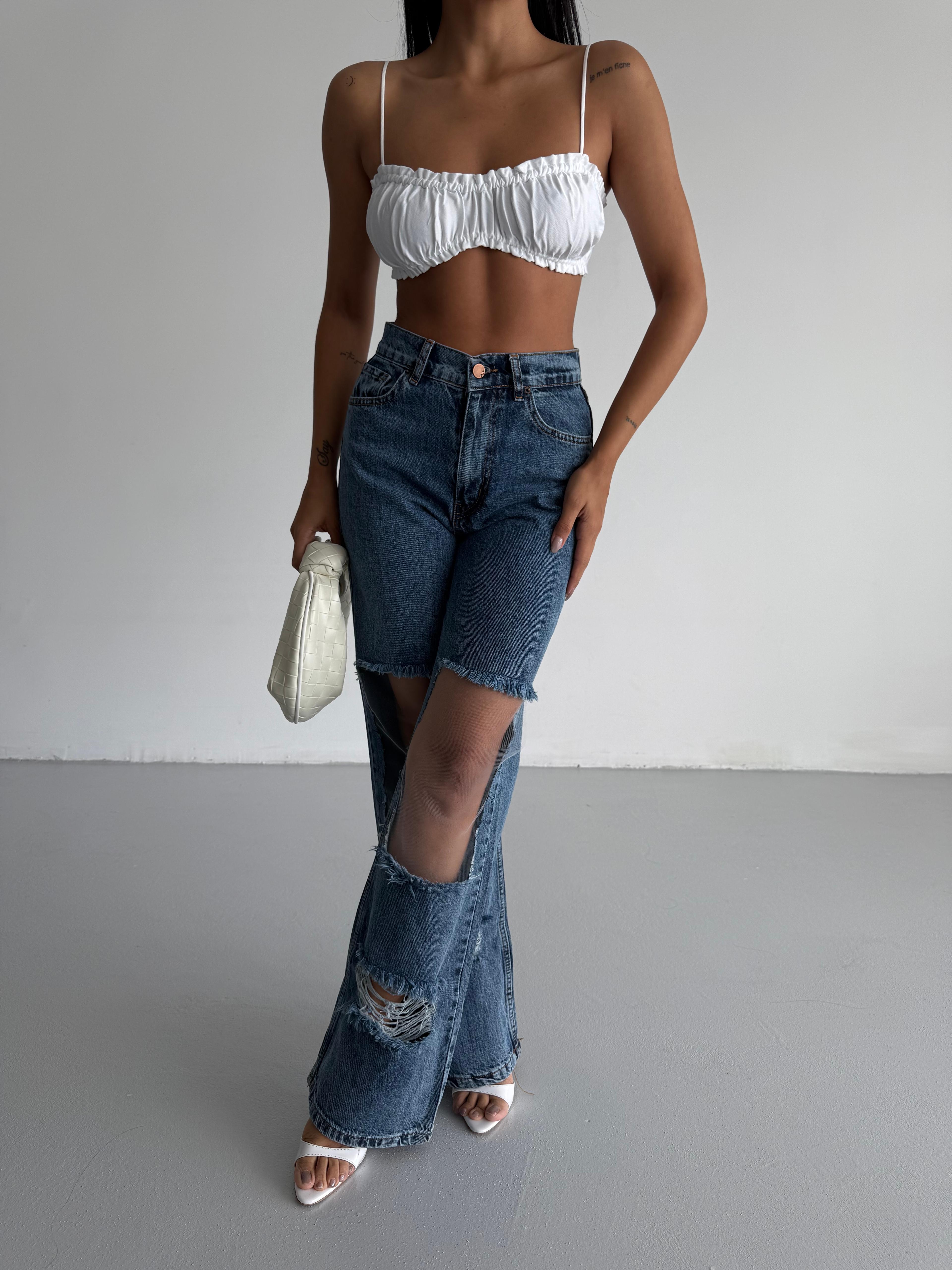 Tül Detay Jean