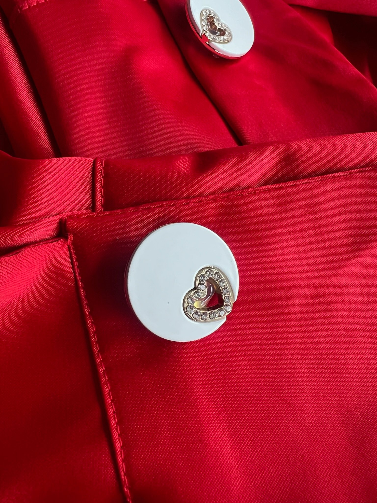 White Shirt Button Cover Accessory
