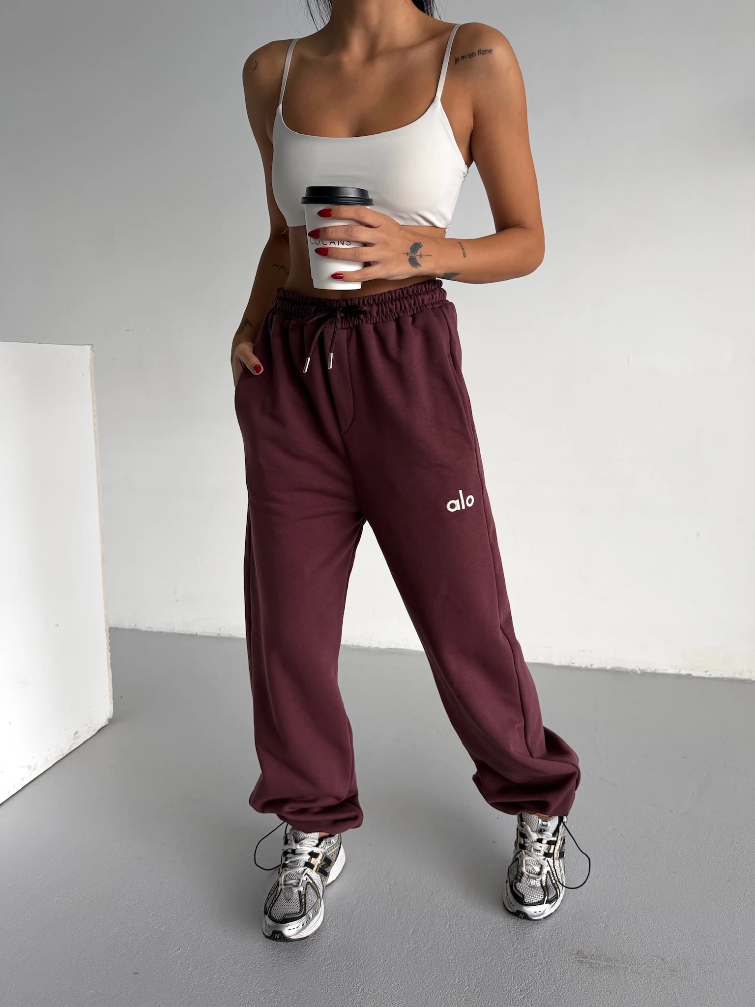 Nakışlı Oversize Eşofman