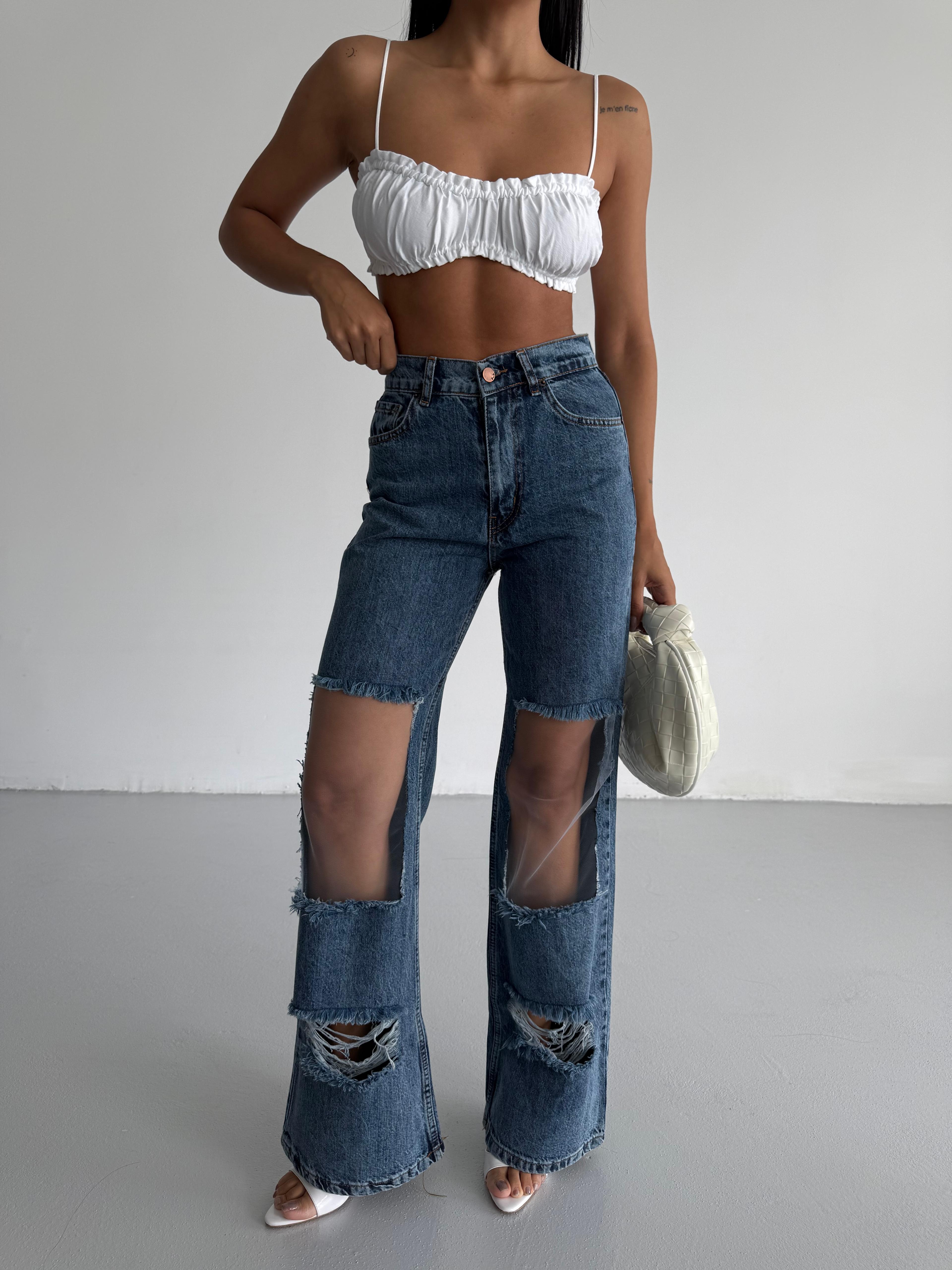 Tül Detay Jean