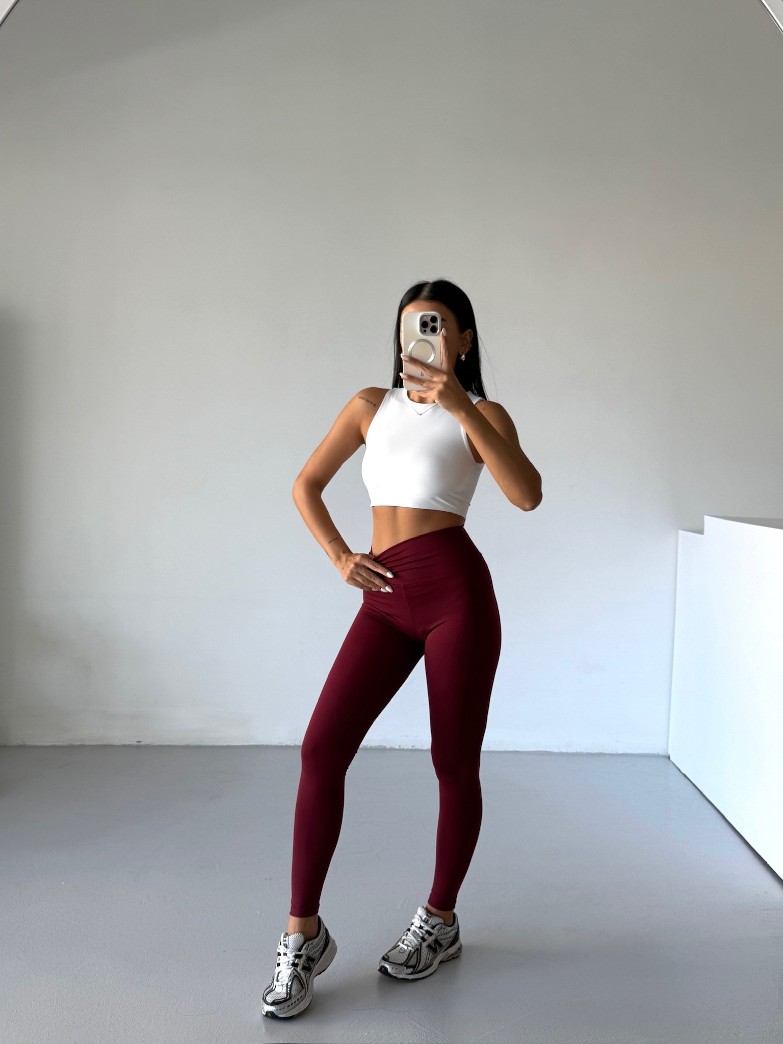 Bordo Oys Toparlayıcı Tayt