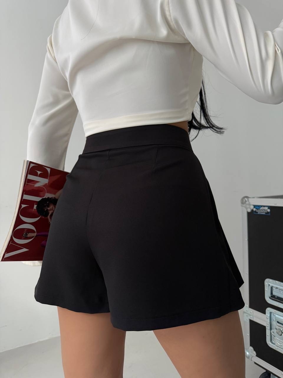 Pileli Mini Şort Etek