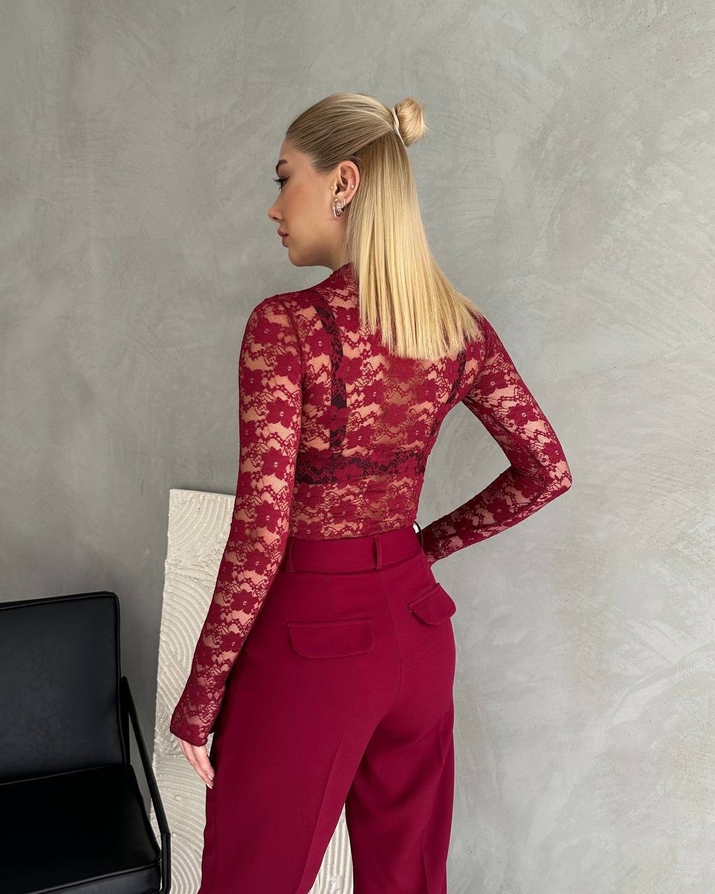 Transparan Dantel Bodysuit