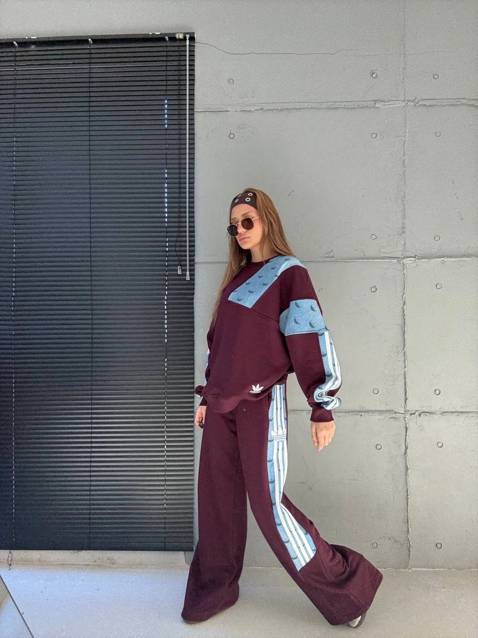 Ads Bordo Oversize Eşofman Takım 
