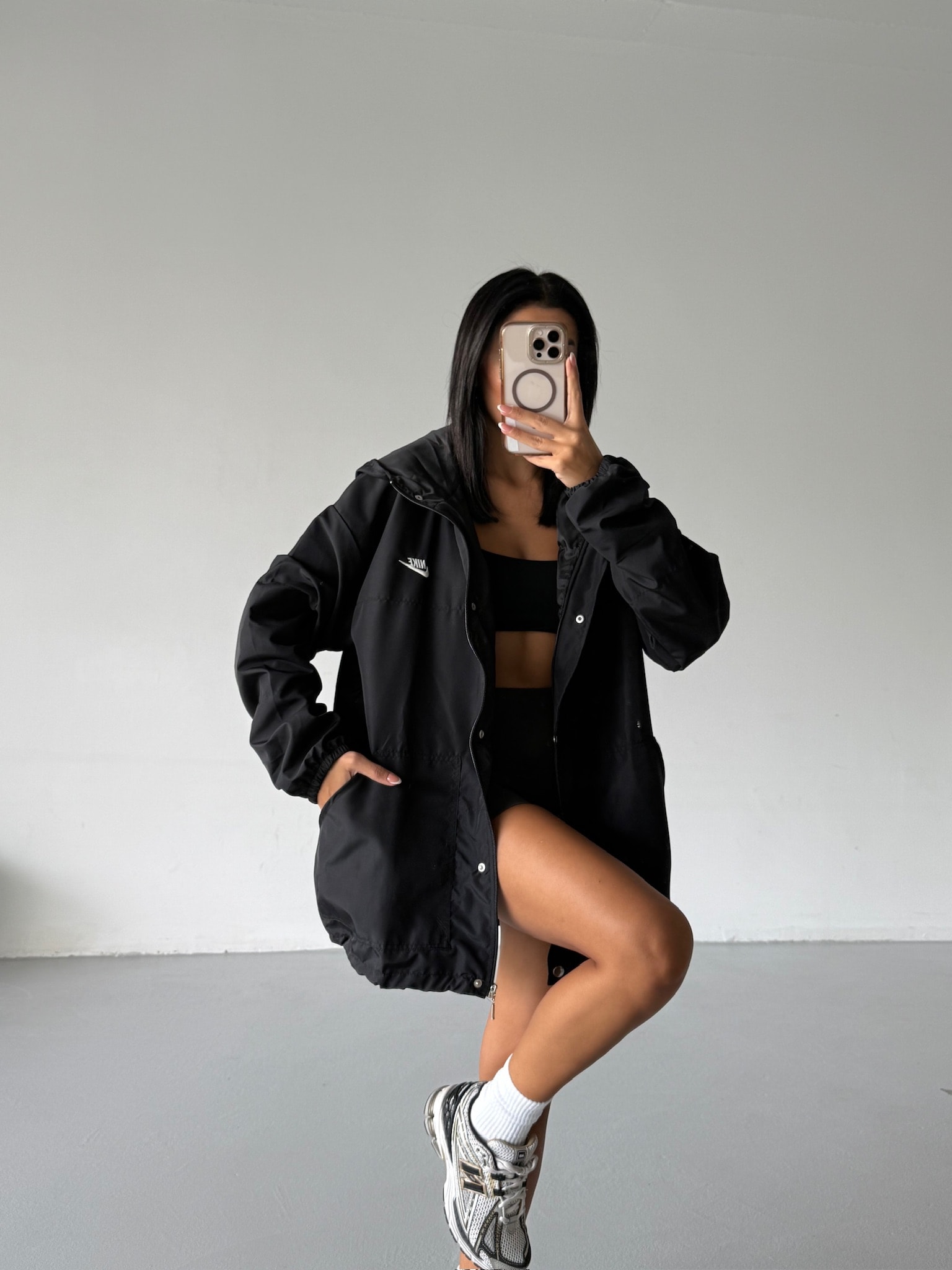 Niko Kapşonlu Oversize Yağmurluk