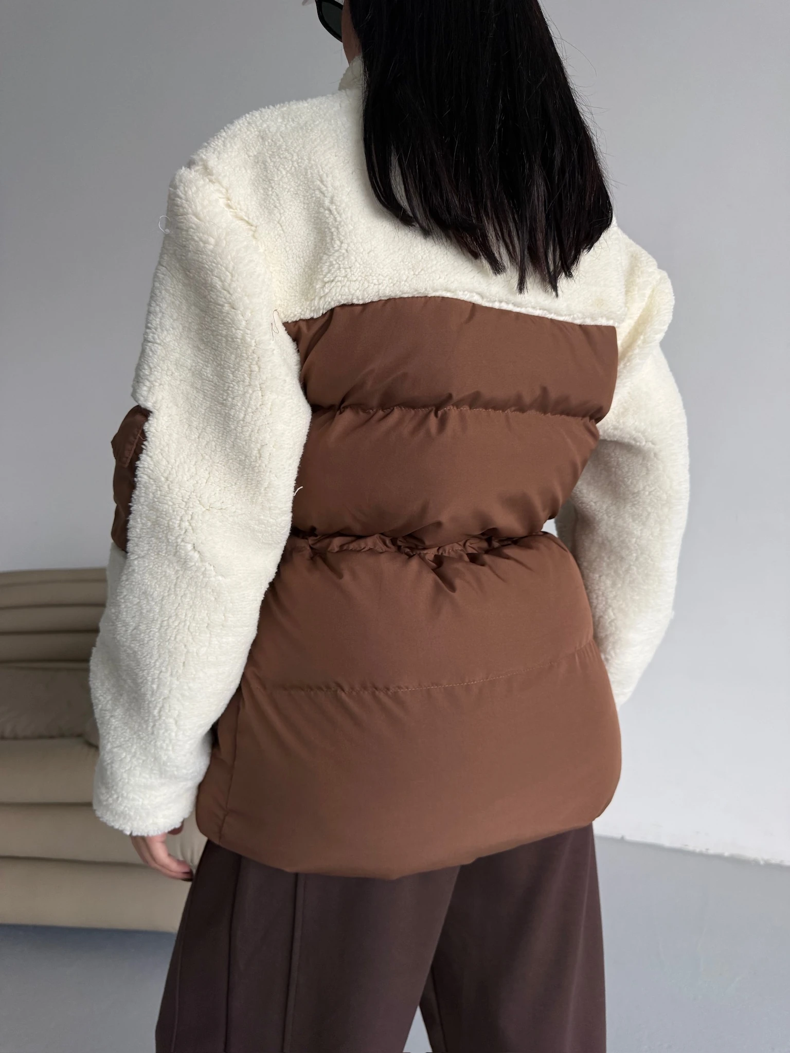 Bel Lastikli Peluş Mont