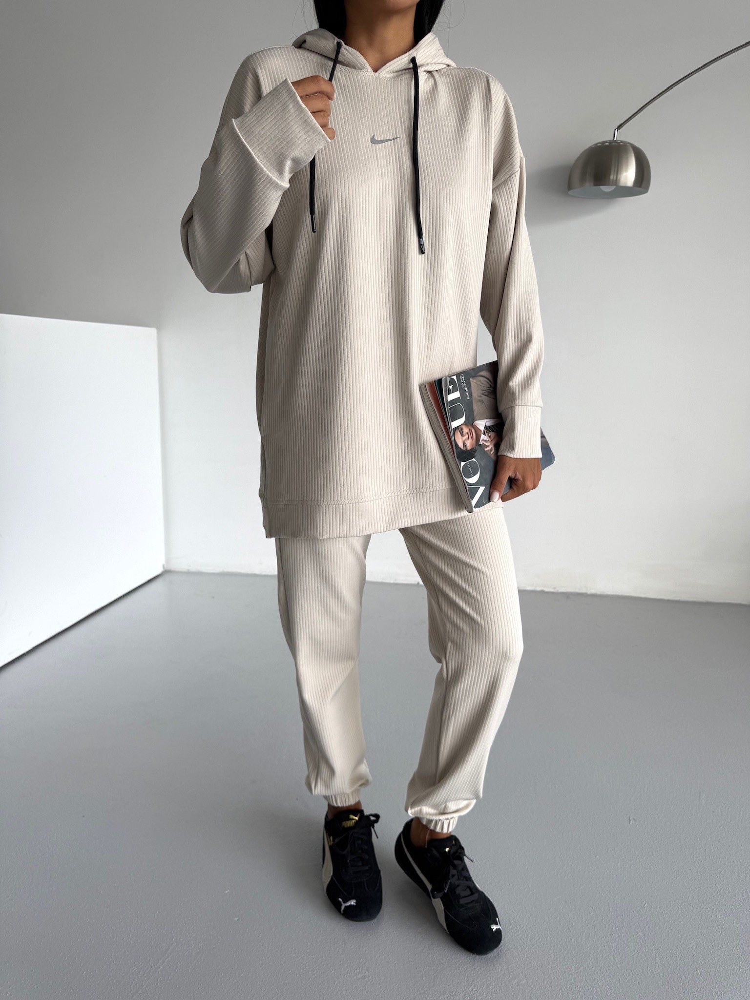 Oversize Fitilli Eşofman Takım 