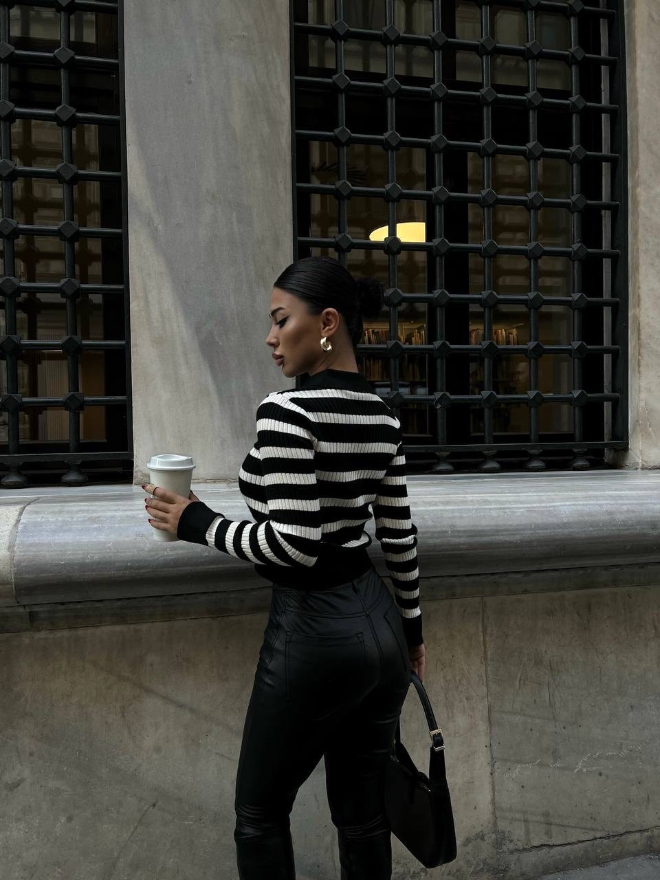 Striped Knitwear Blouse