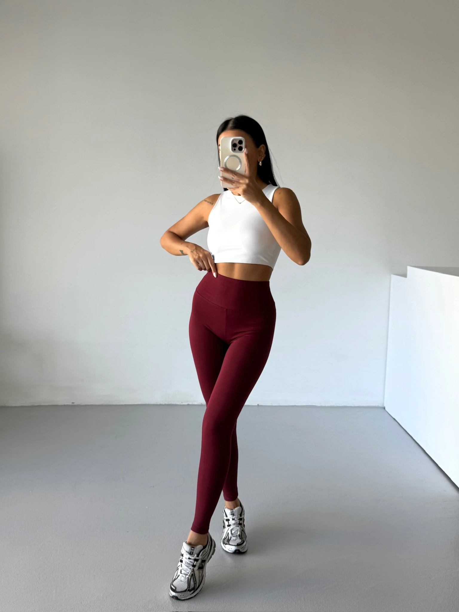 Bordo Toparlayıcı Tayt