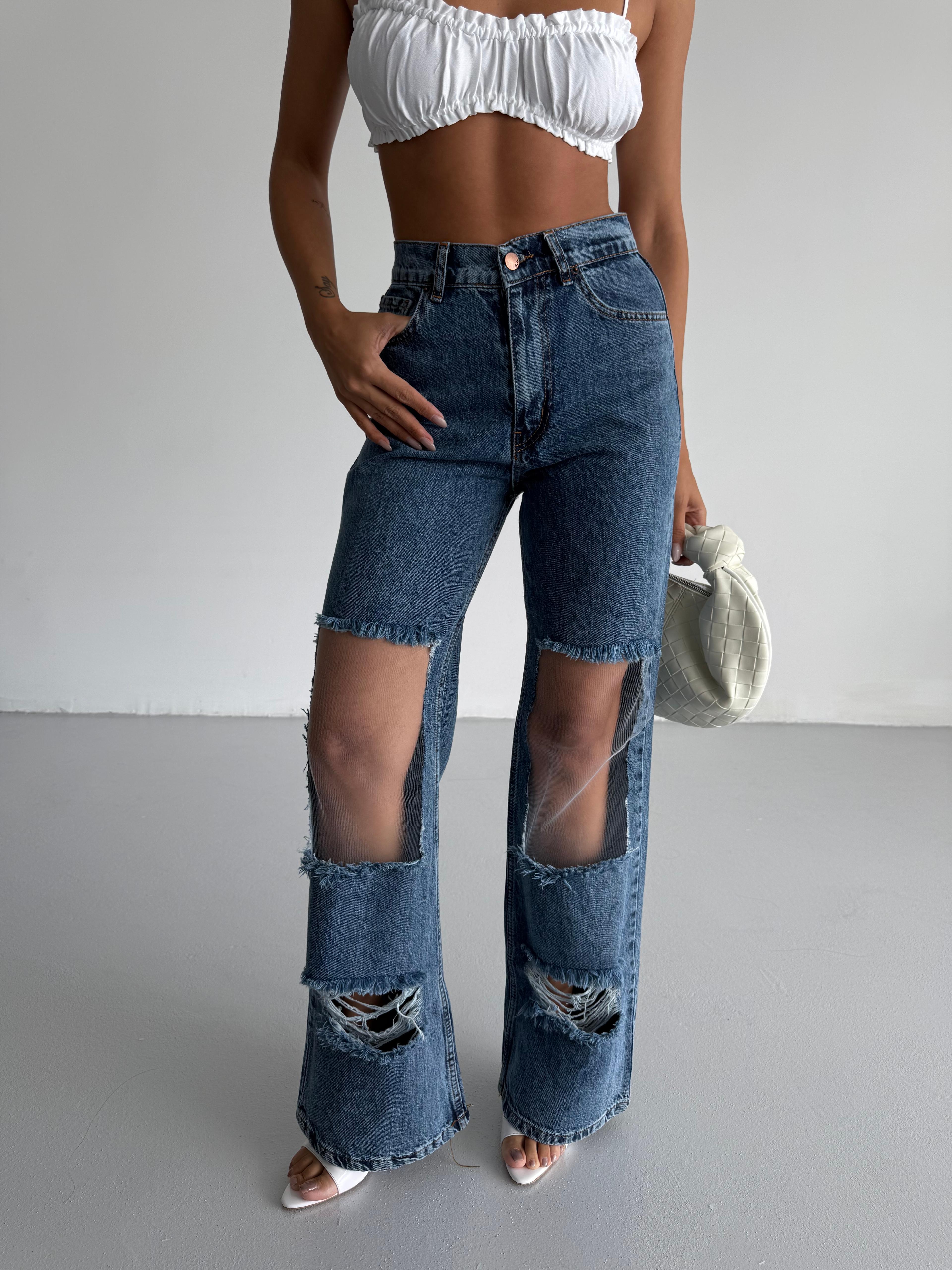 Tül Detay Jean