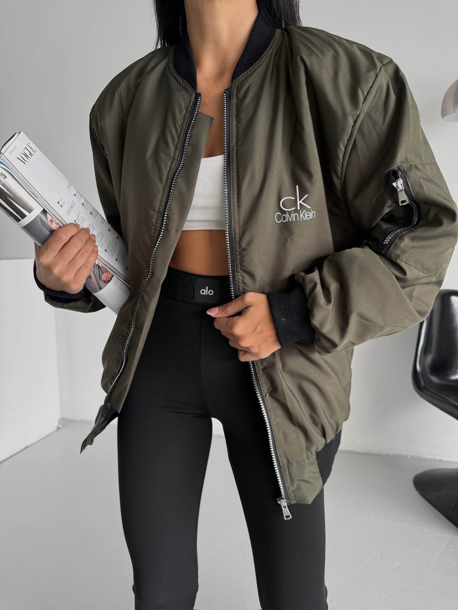 Ribanalı Bomber Ceket