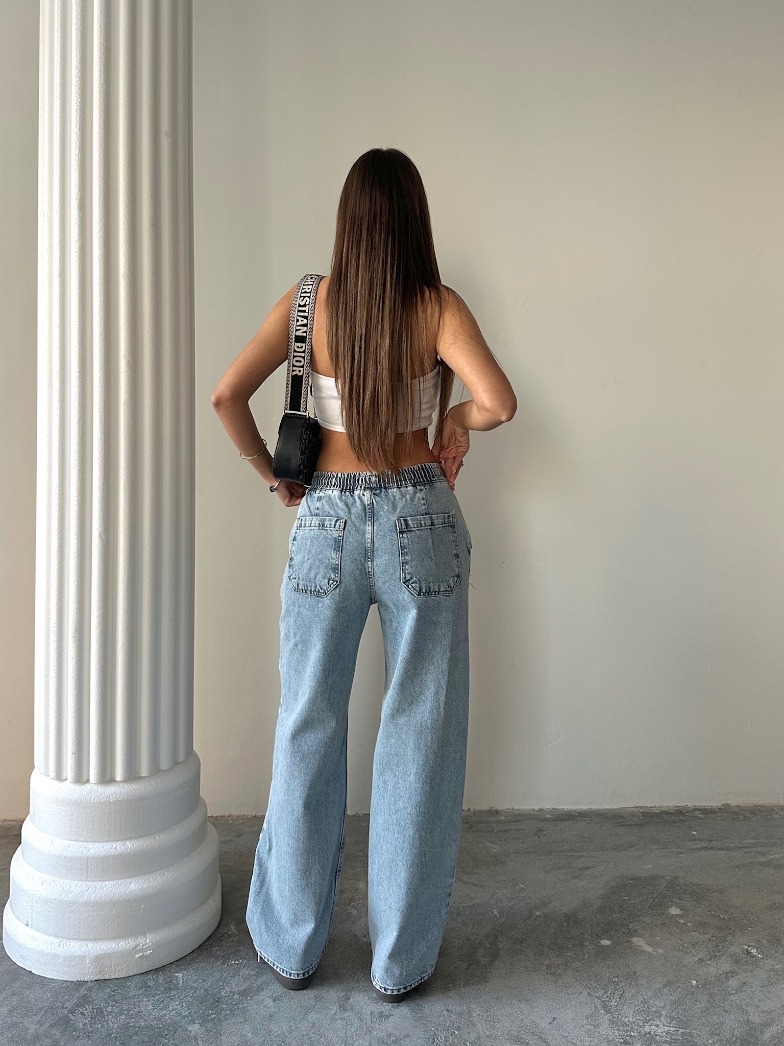 Beli Kordonlu Jean