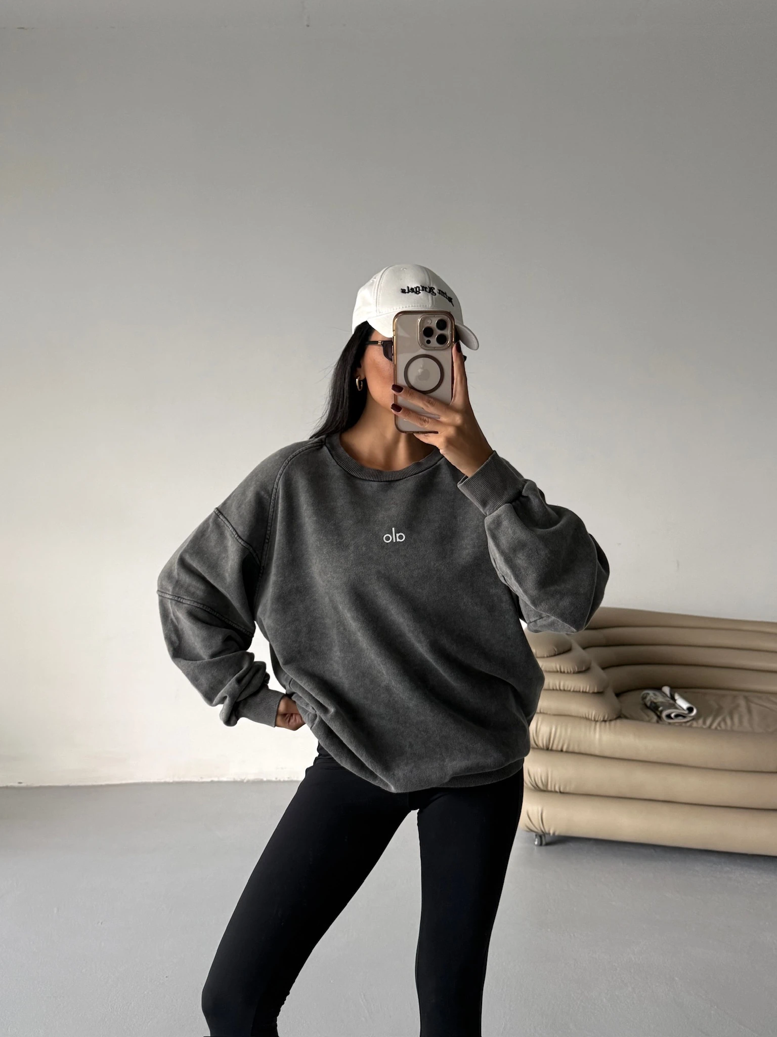 Yıkamalı Oversize Sweatshirt