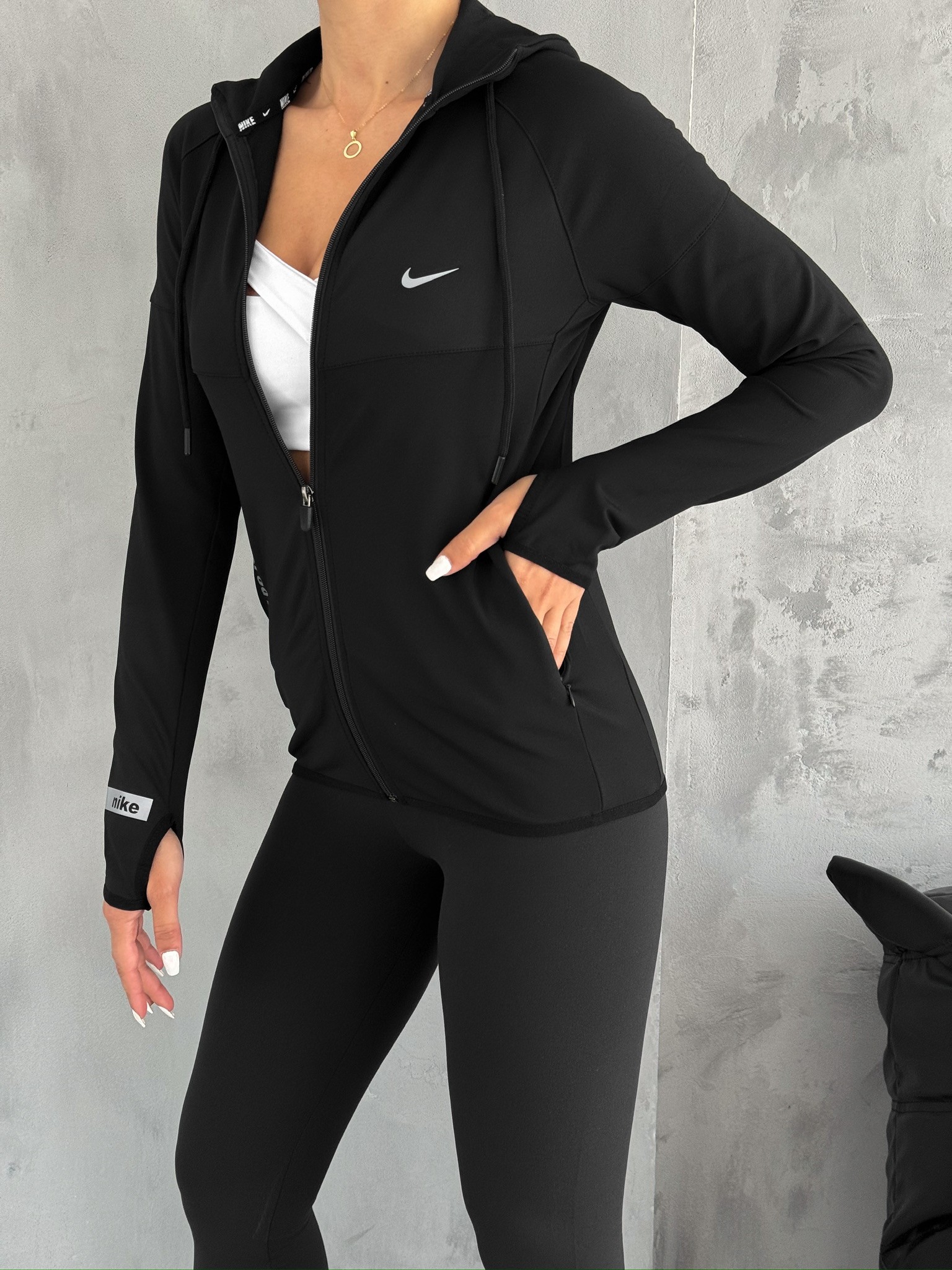 Just Do It Kapşonlu Hırka