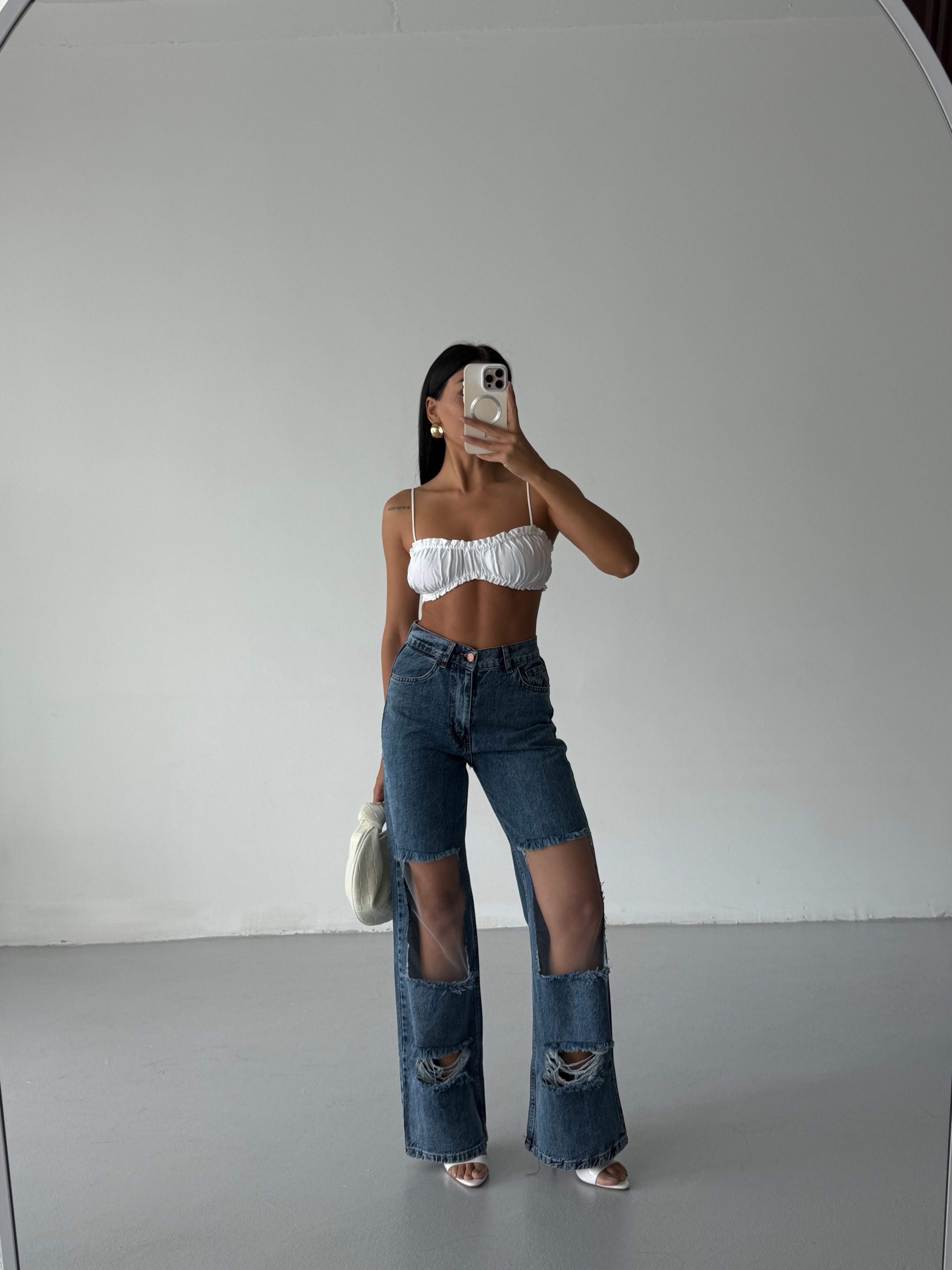 Tül Detay Jean