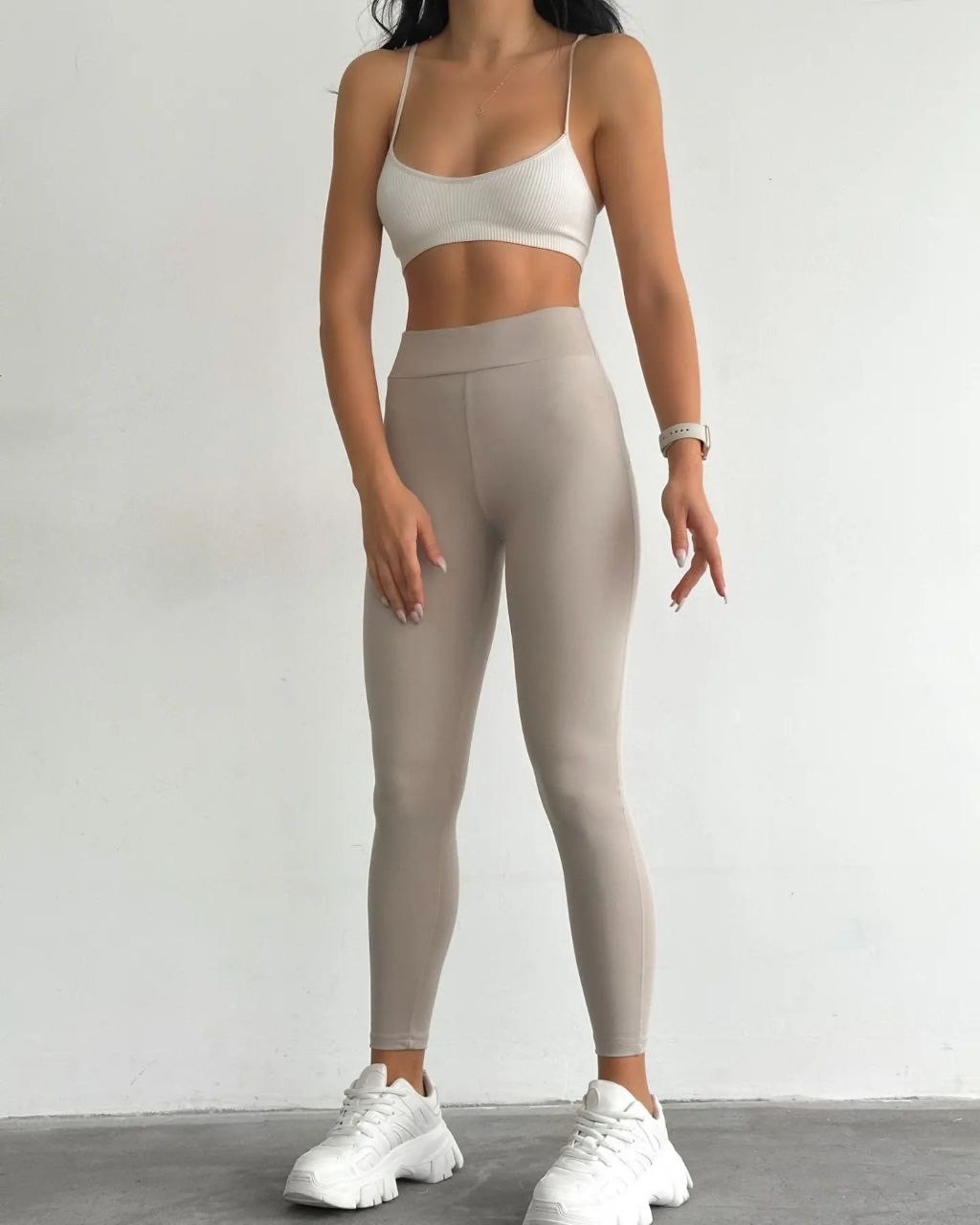 Fit Recovery High Waist Beige Tights