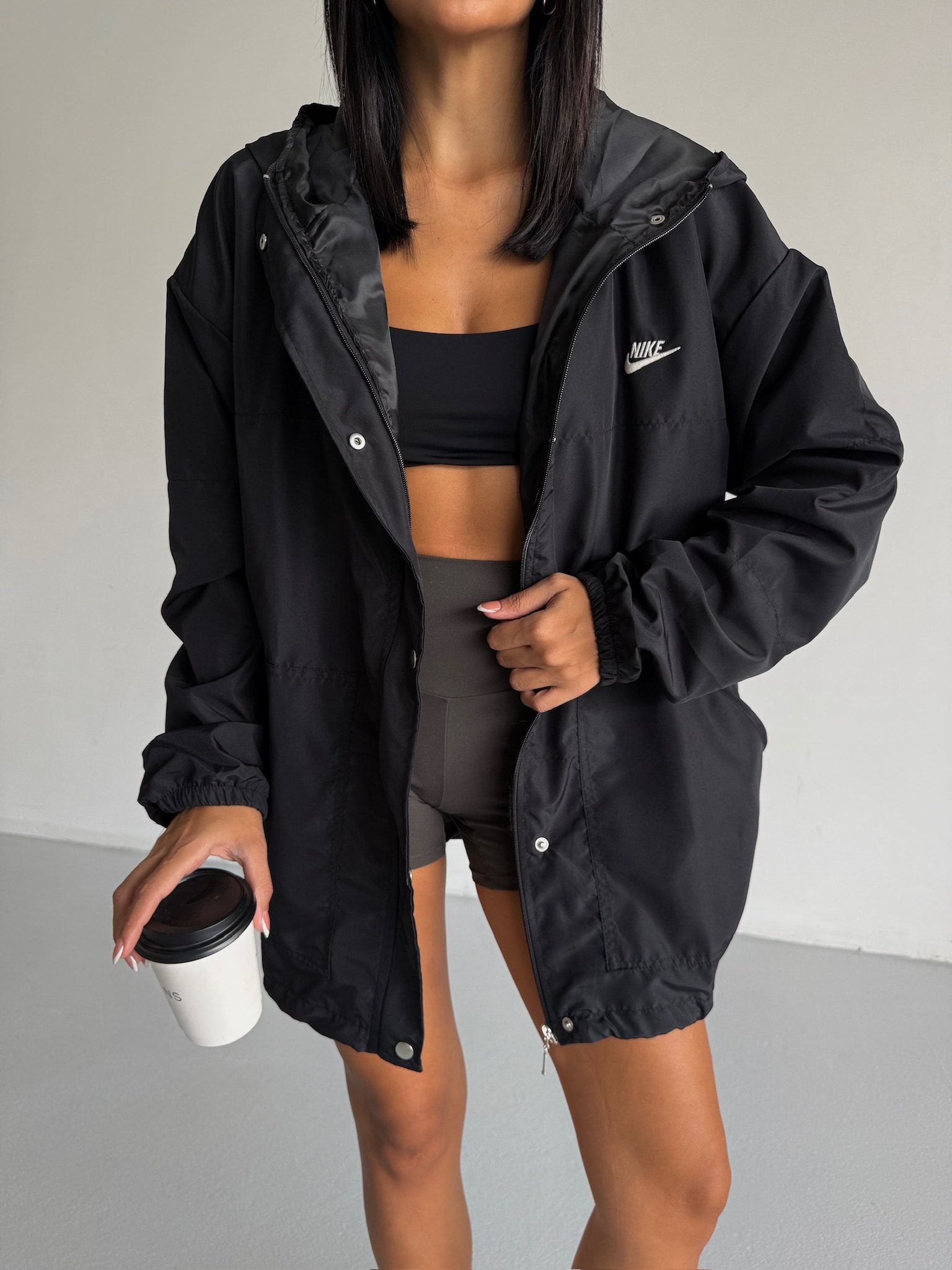 Niko Kapşonlu Oversize Yağmurluk