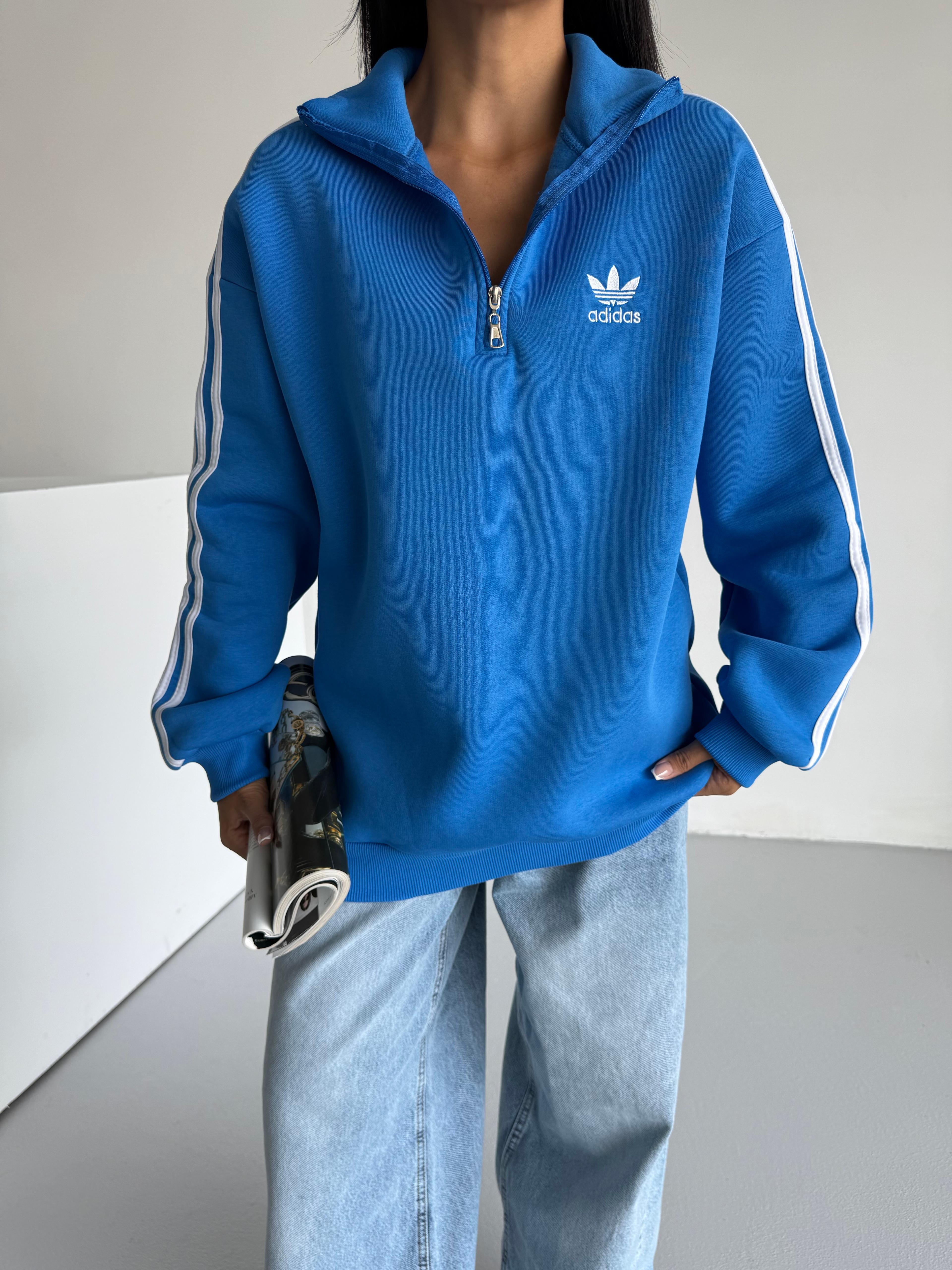 Saks Fermuarlı Sweatshirt