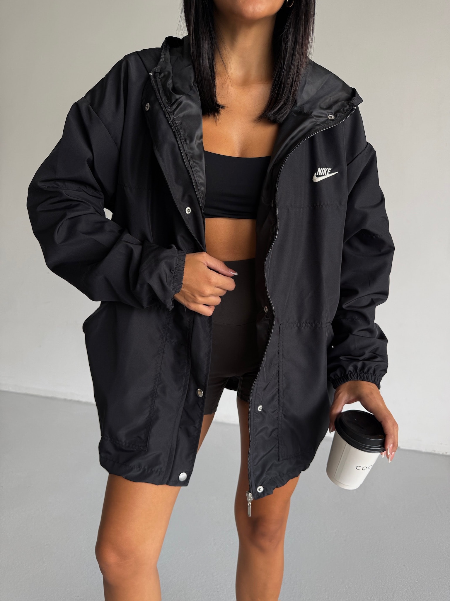 Niko Kapşonlu Oversize Yağmurluk