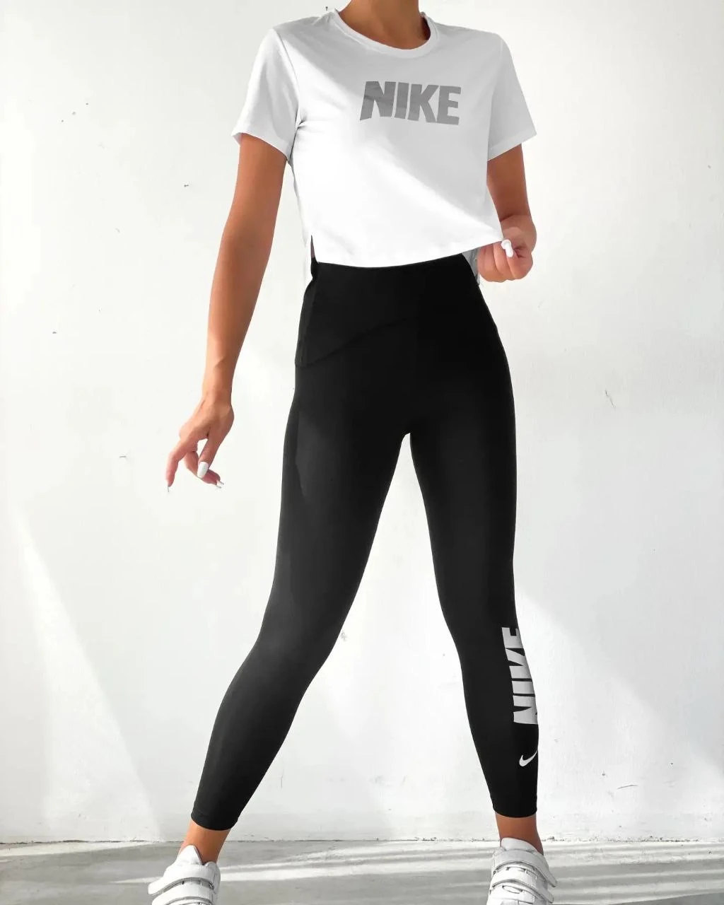 Reflektör Tshirt Tayt Takım 