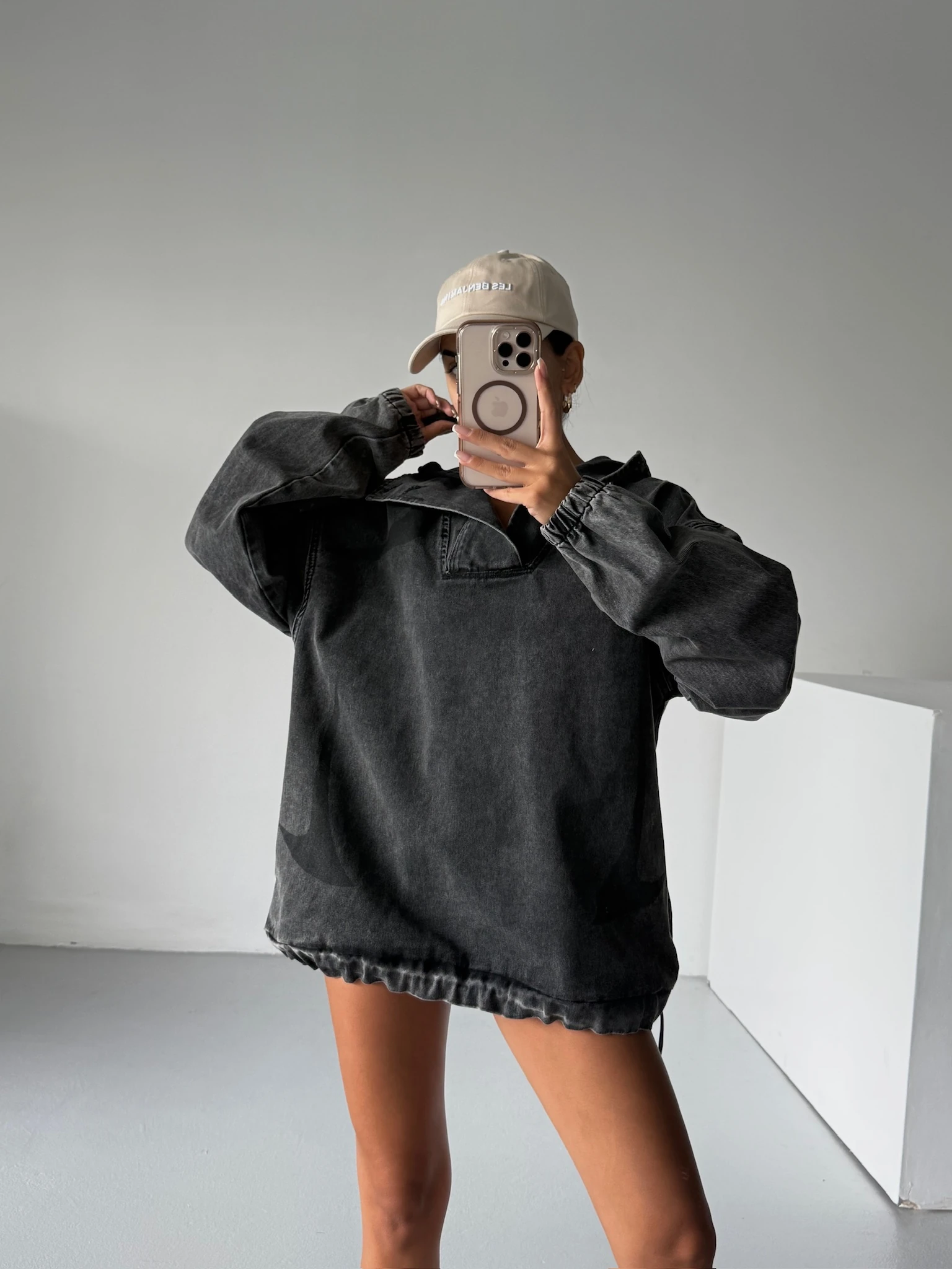 Kapşonlu Oversize Jeansweat