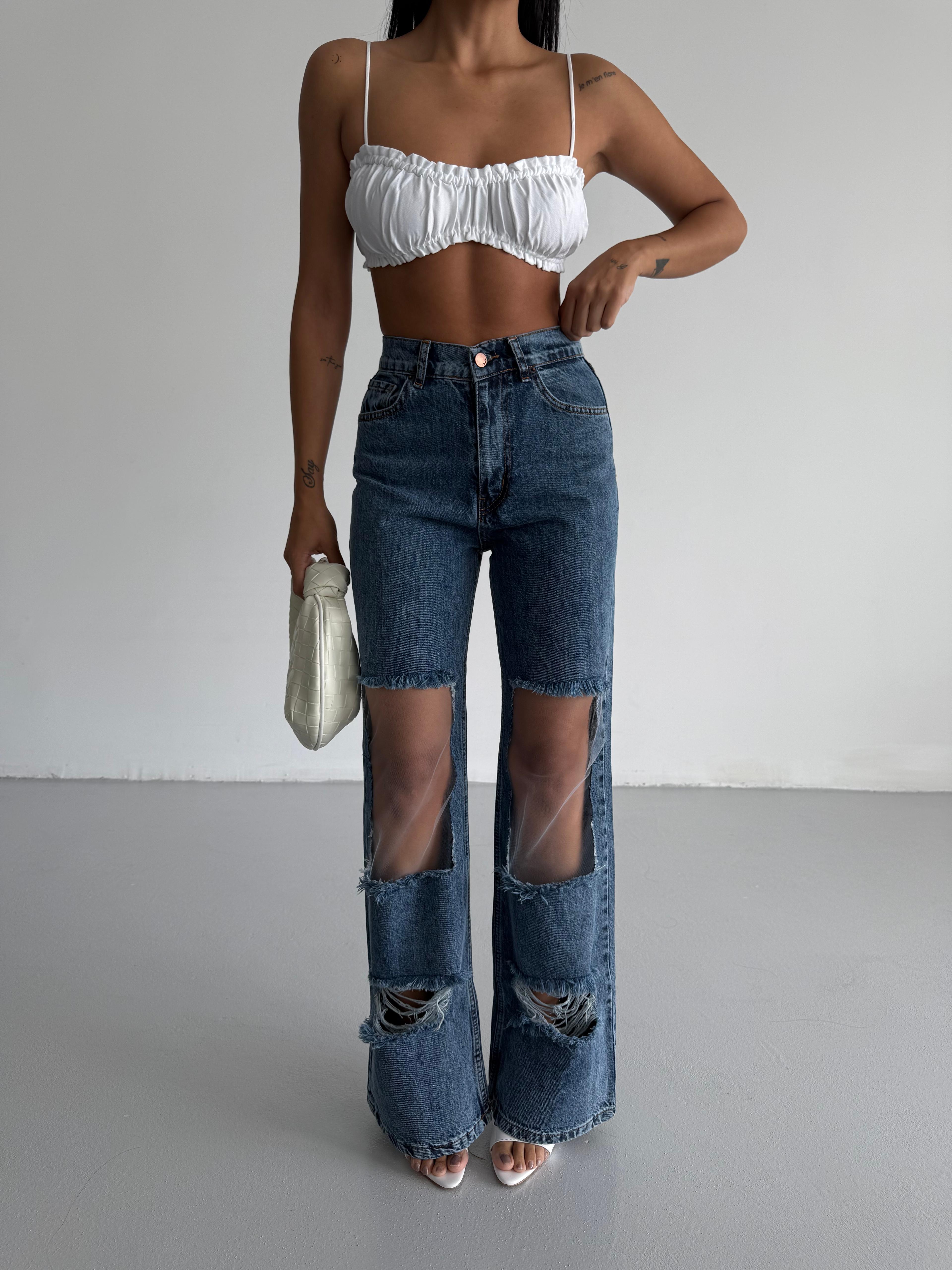 Tül Detay Jean
