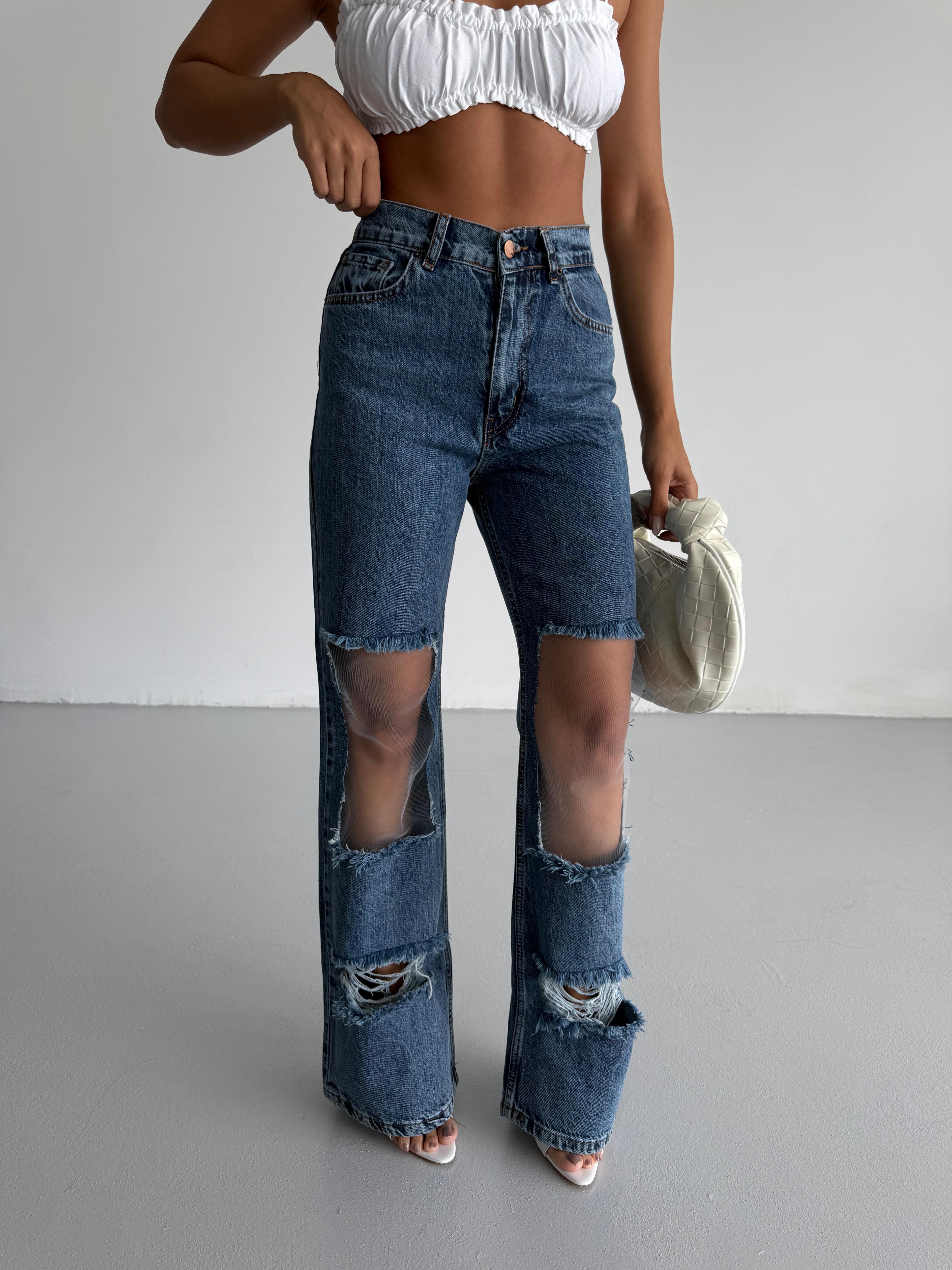 Tül Detay Jean