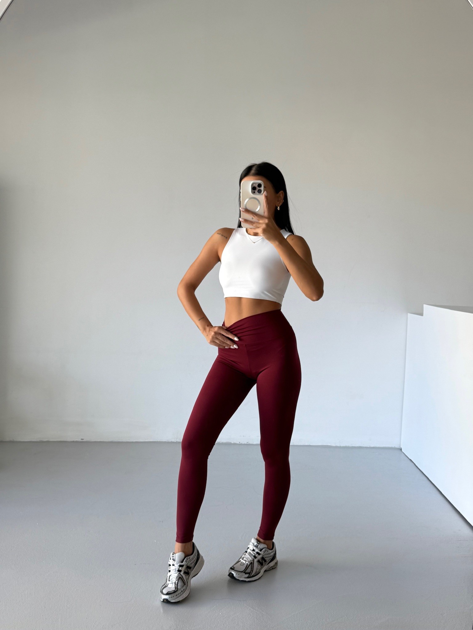 Bordo Oys Toparlayıcı Tayt