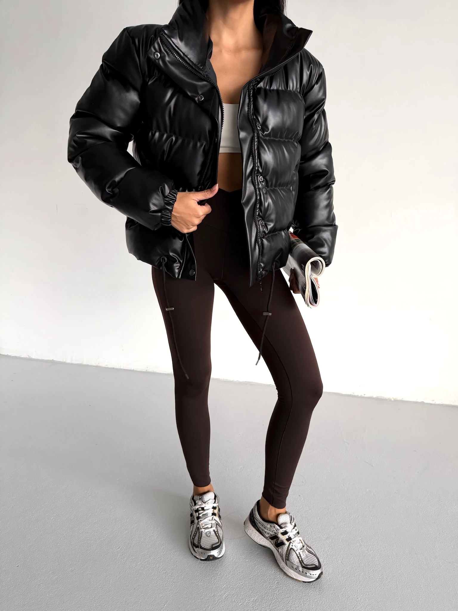 Belma Deri Şişme Mont