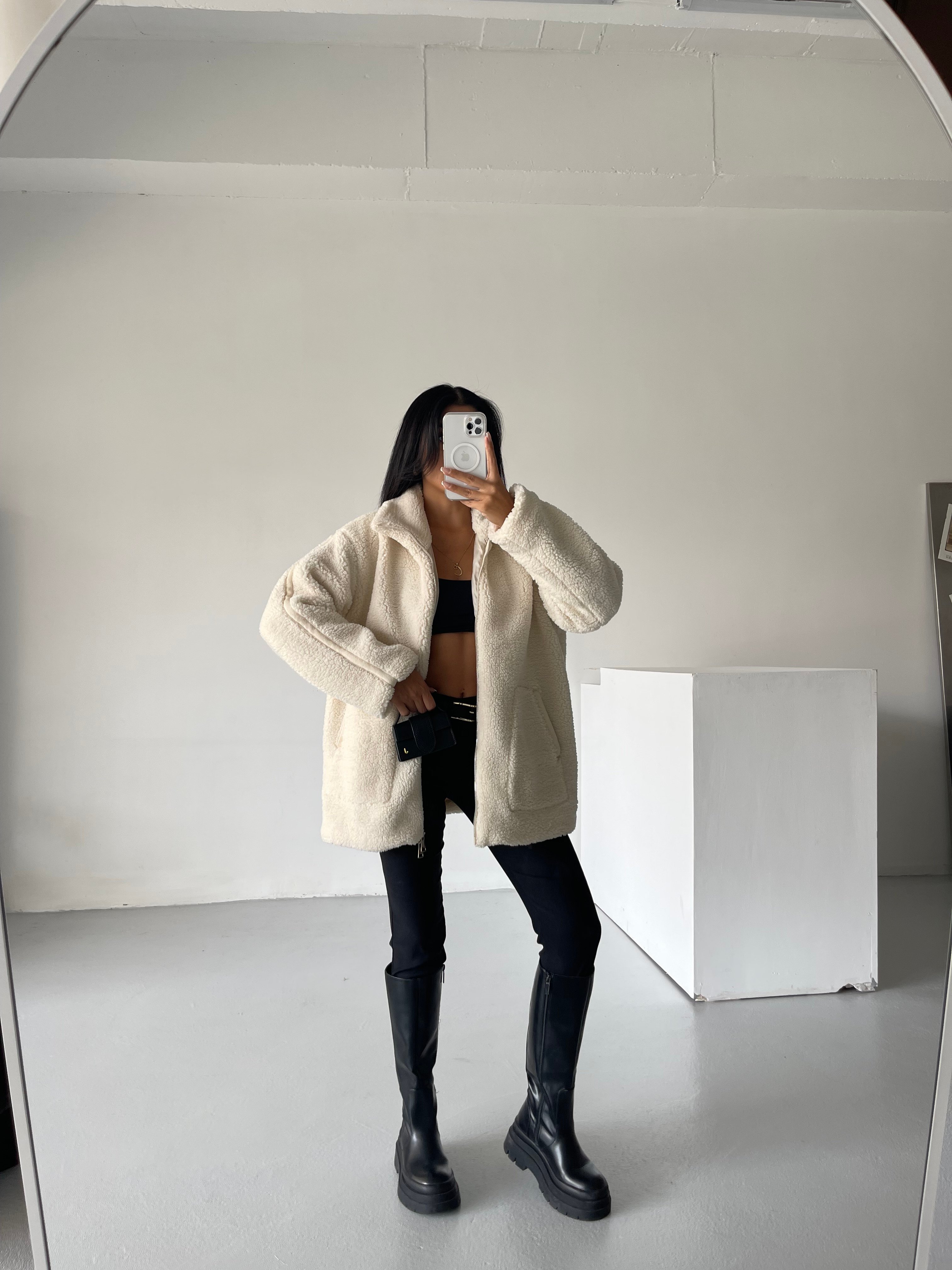 Oversize Peluş Ceket