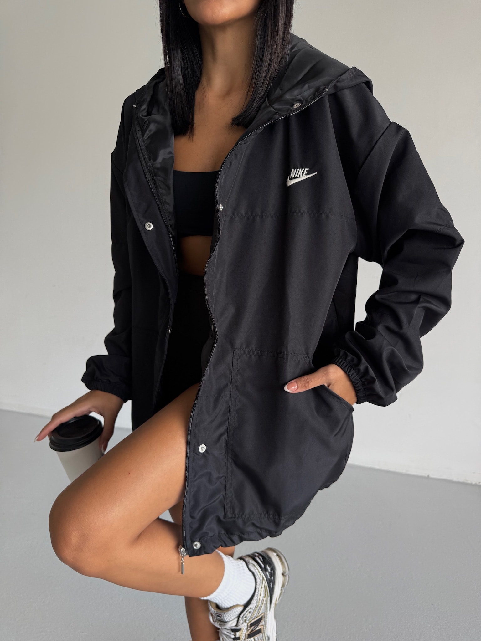 Niko Kapşonlu Oversize Yağmurluk