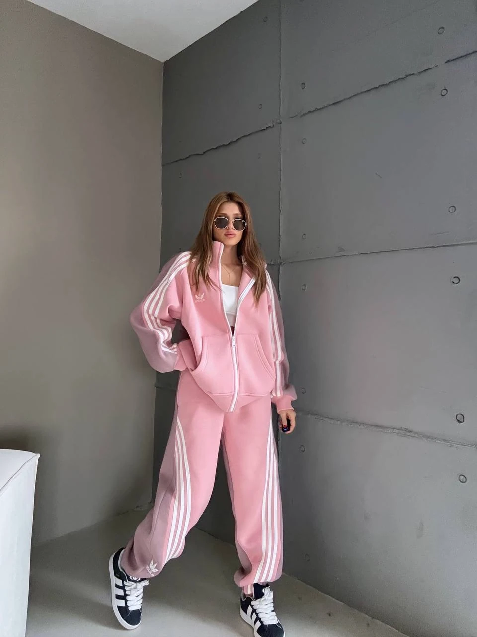 3 İplik Parçalı Oversize Eşofman Takım 