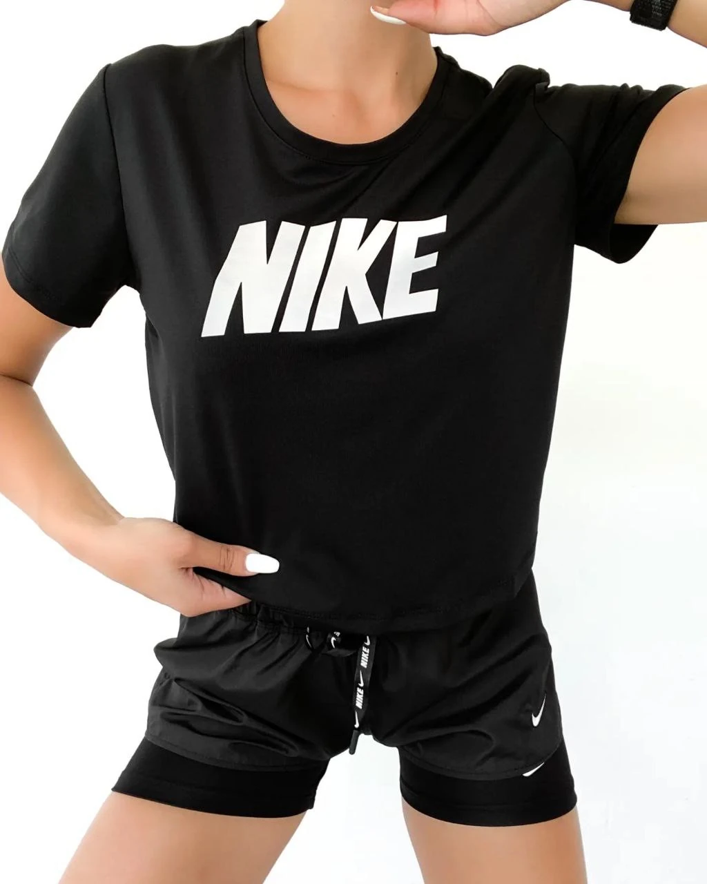 Reflektör Tshirt Tayt Şort Takım 