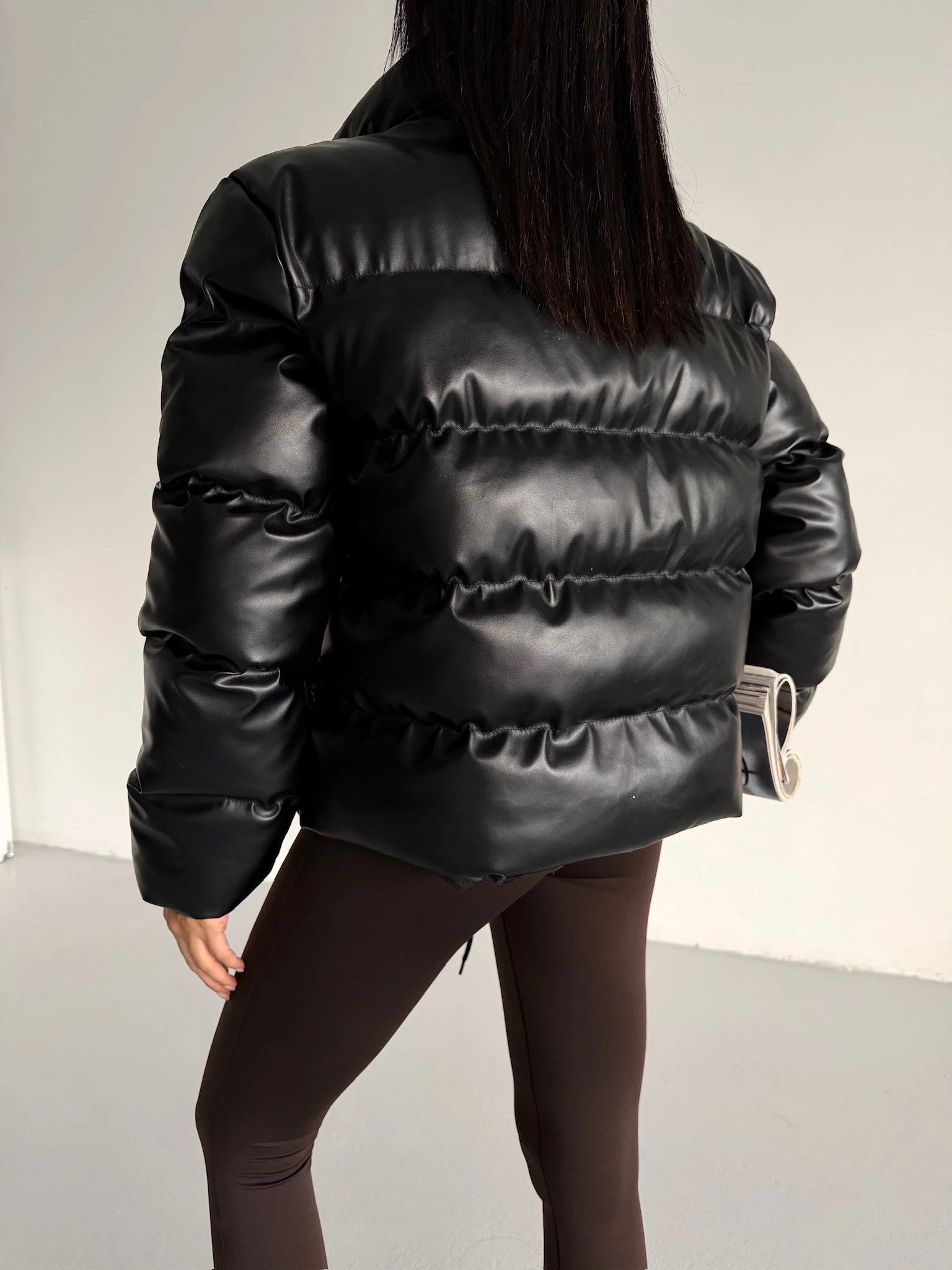 Belma Deri Şişme Mont